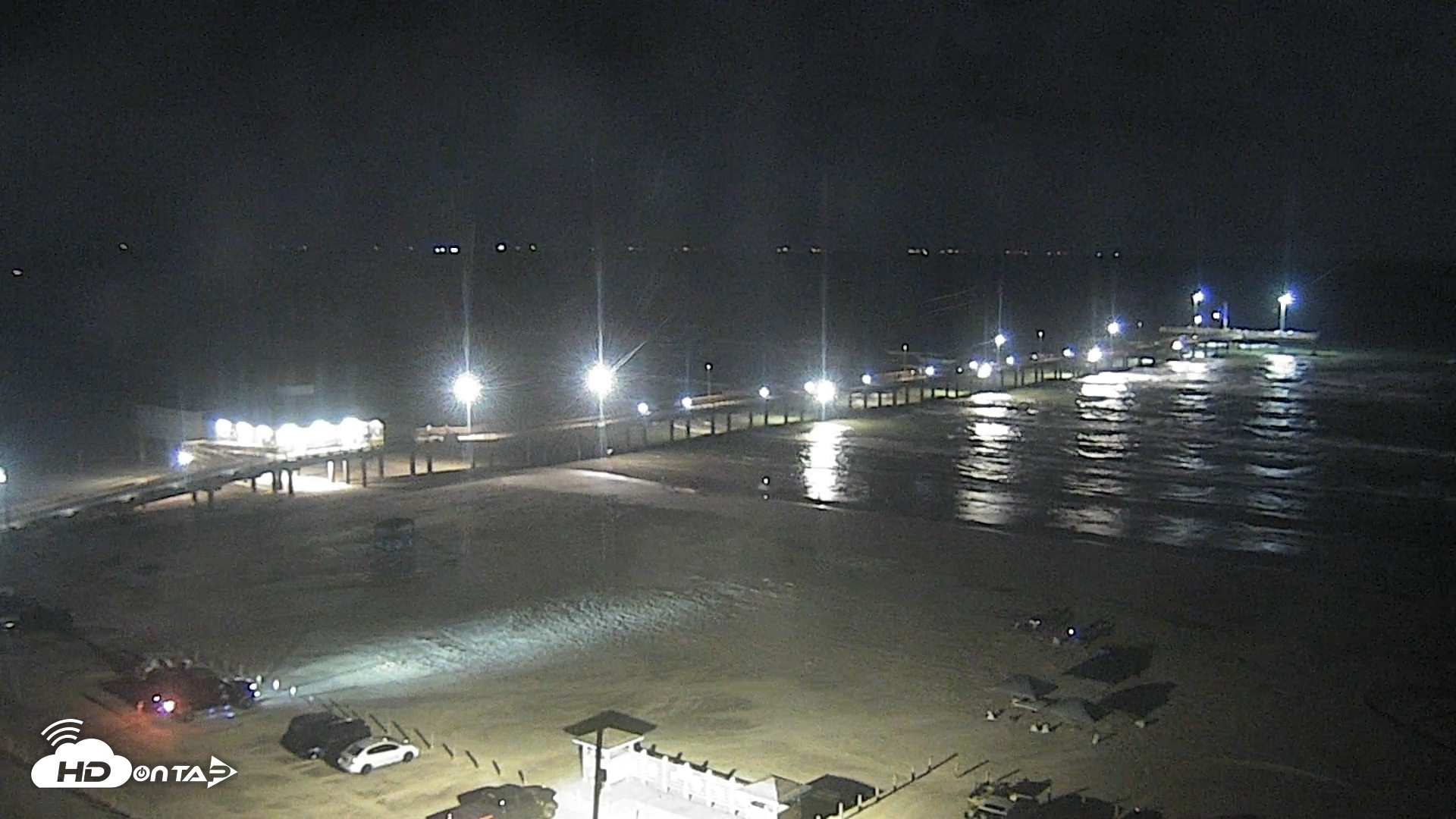 Snapshot of The Dunes - Port Aransas Live Beach Cam taken Jul 29, 2026, 11:47pm CDT
