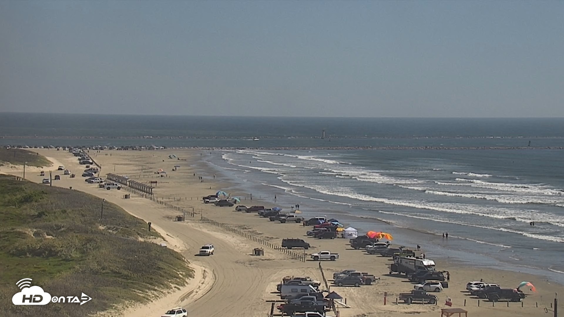 Snapshot of The Dunes - Port Aransas Live Beach Cam taken Oct 9, 2026, 11:22am CDT