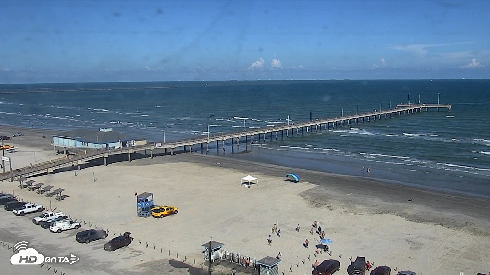 Snapshot of The Dunes - Port Aransas Live Beach Cam taken Aug 17, 2025, 5:26pm CDT
