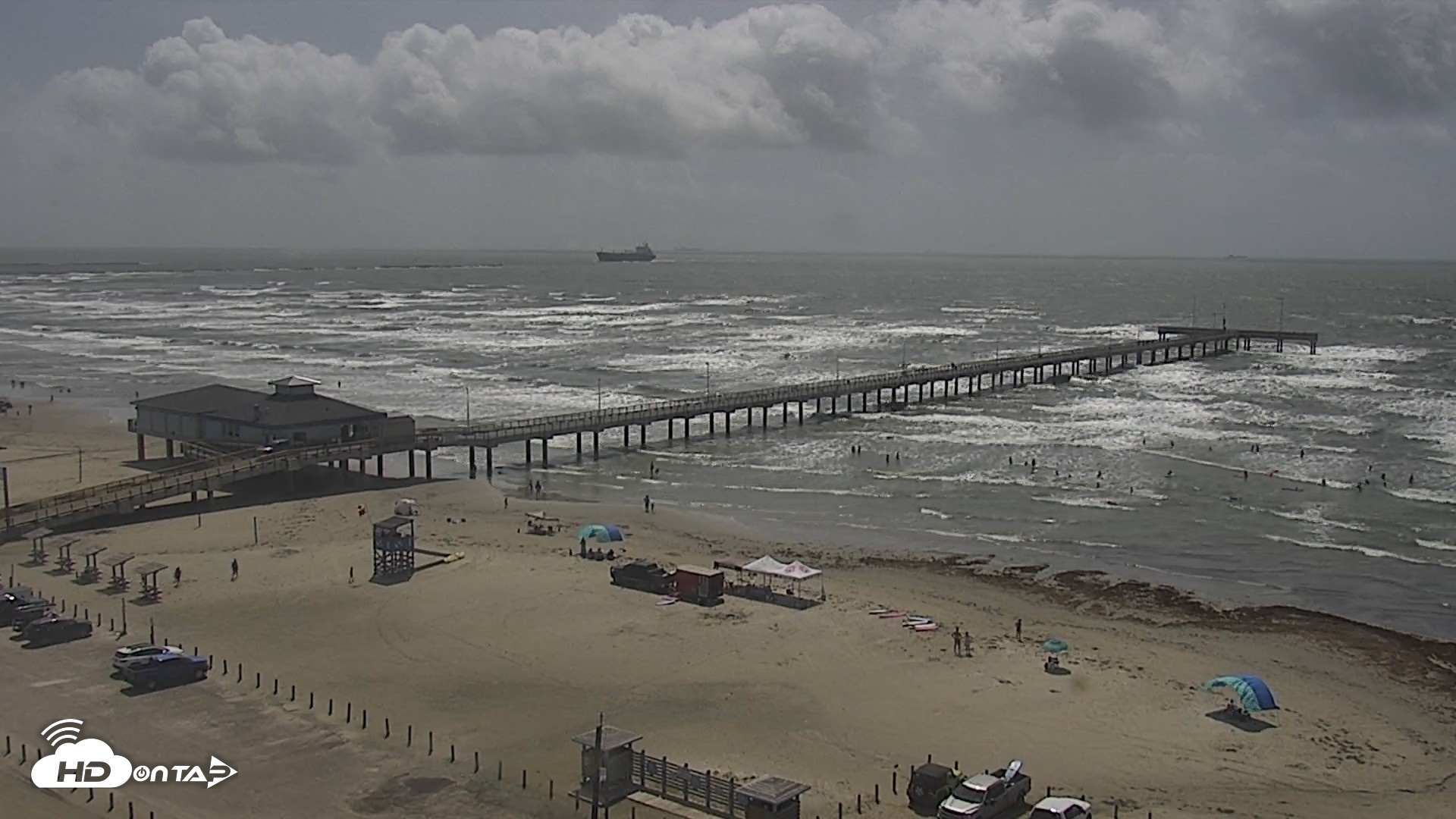 Snapshot of The Dunes - Port Aransas Live Beach Cam taken Jun 23, 2026, 11:11am CDT