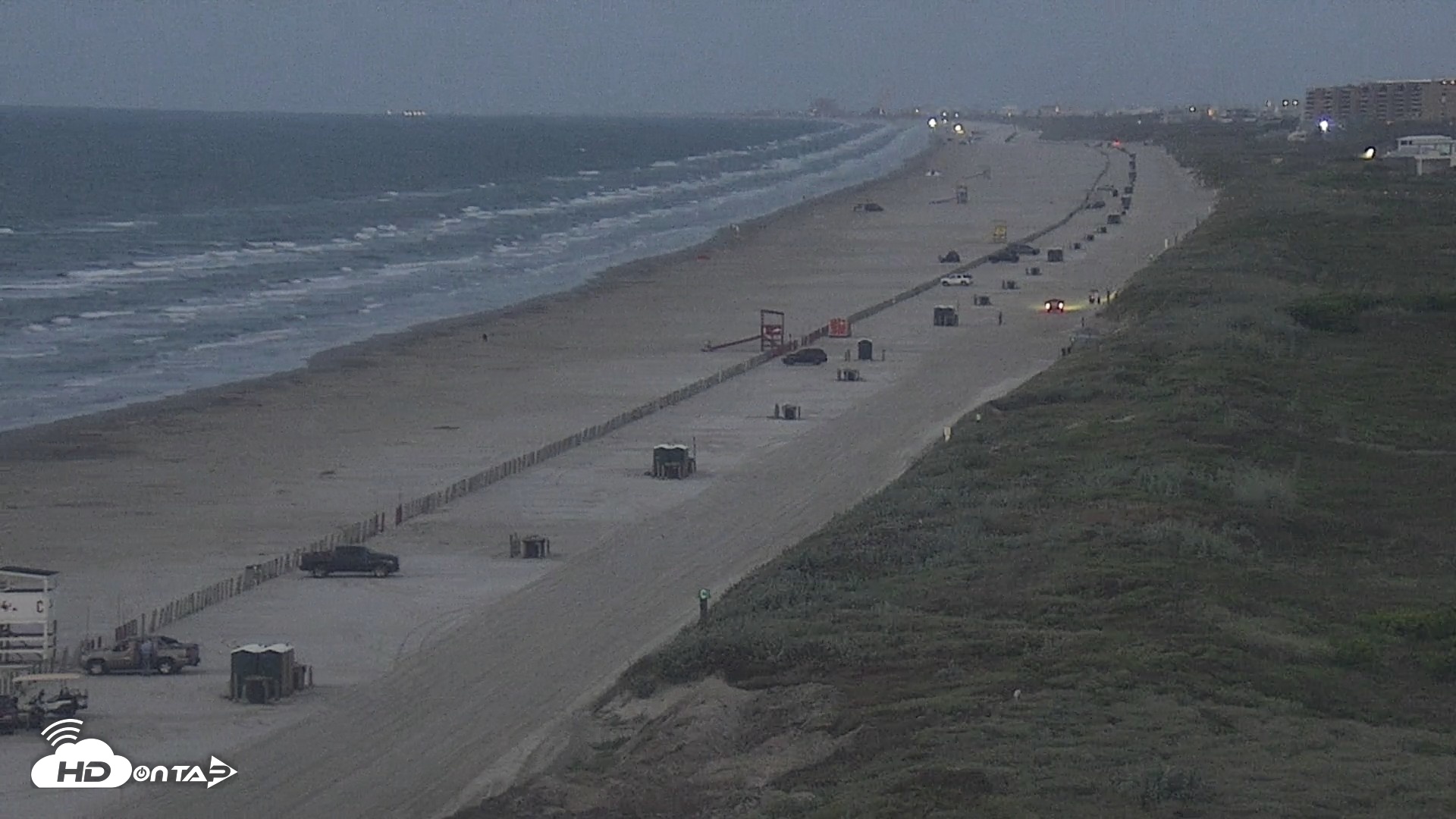 Snapshot of The Dunes - Port Aransas Live Beach Cam taken Sep 8, 2026, 6:53am CDT