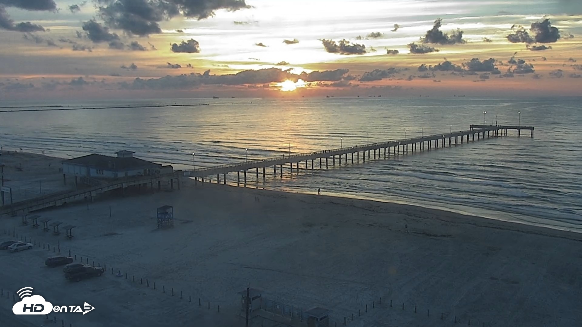Snapshot of The Dunes - Port Aransas Live Beach Cam taken Sep 27, 2026, 7:27am CDT