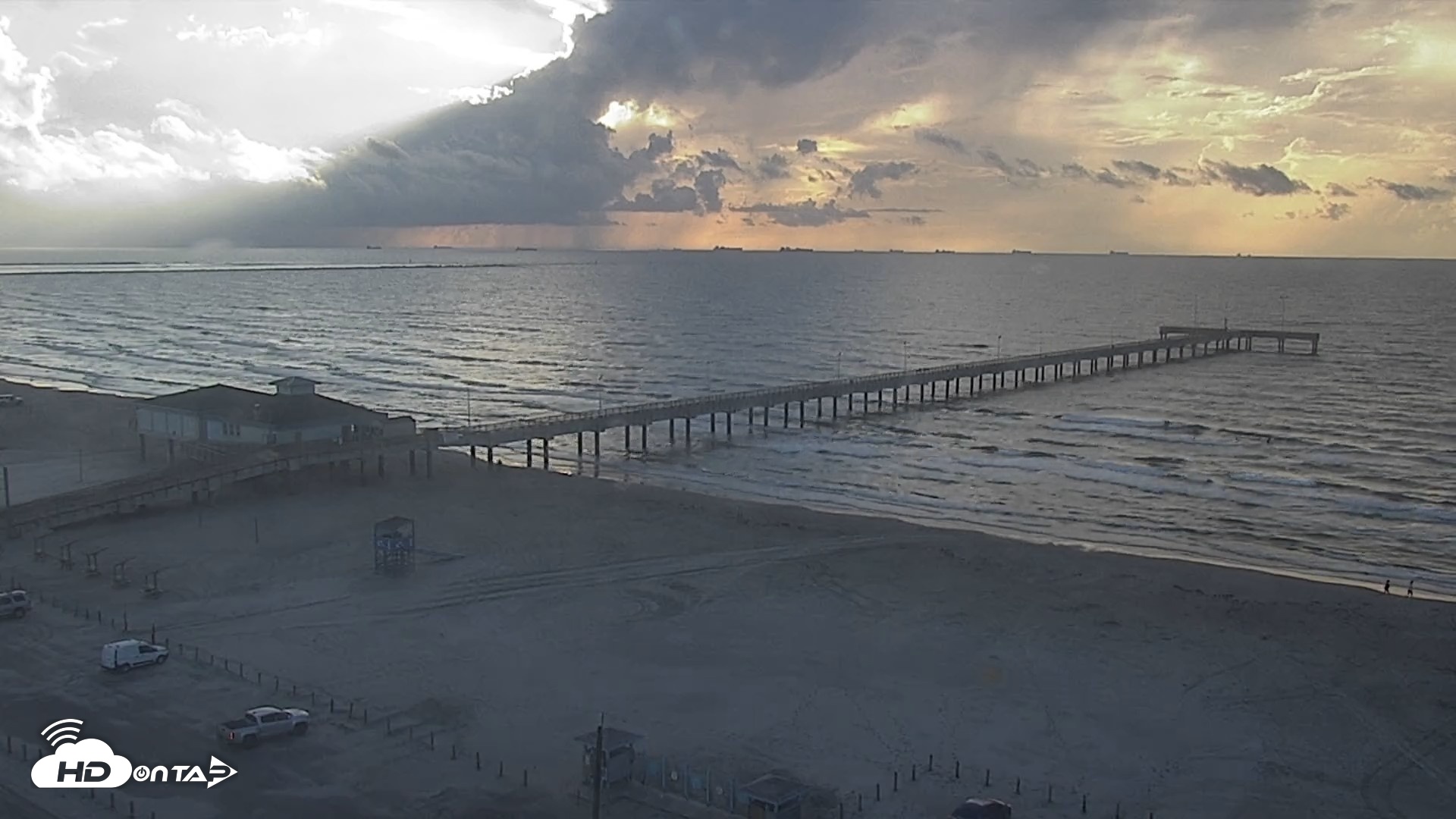Snapshot of The Dunes - Port Aransas Live Beach Cam taken Sep 9, 2026, 7:53am CDT