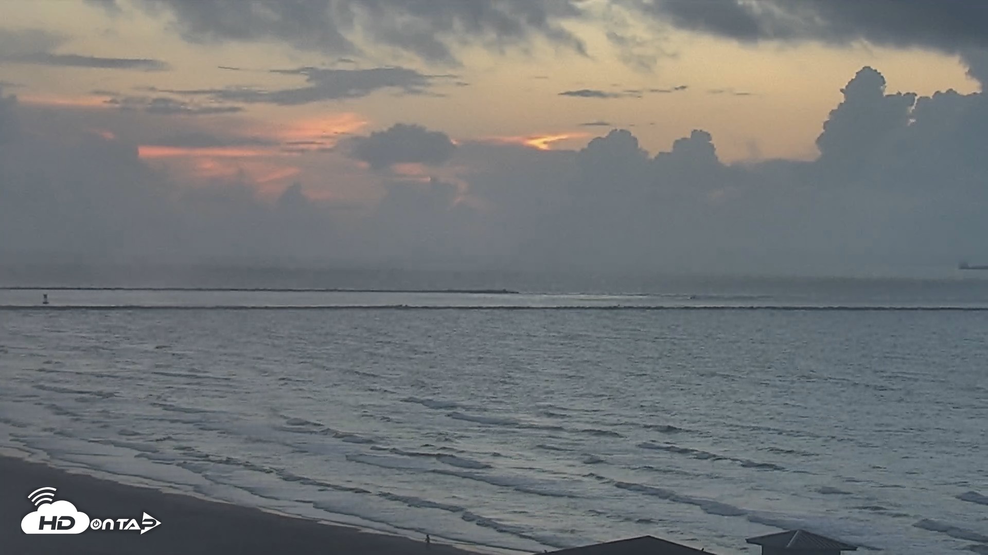 Snapshot of The Dunes - Port Aransas Live Beach Cam taken Sep 9, 2026, 7:08am CDT