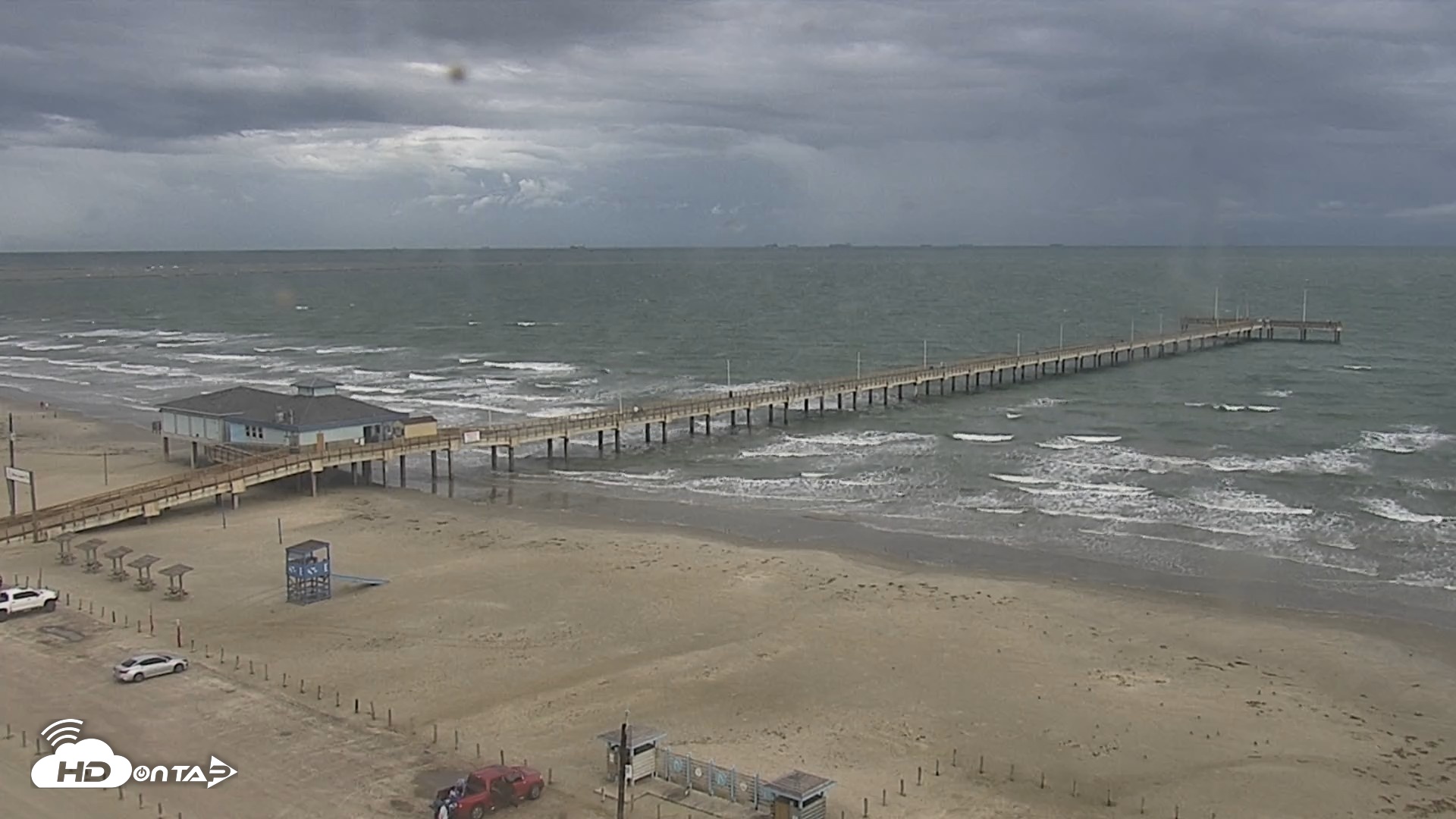 Snapshot of The Dunes - Port Aransas Live Beach Cam taken Oct 28, 2026, 3:33pm CDT
