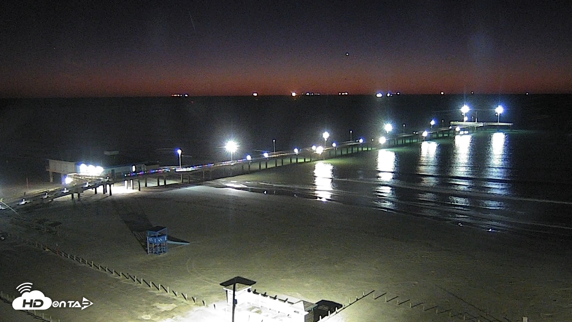 Snapshot of The Dunes - Port Aransas Live Beach Cam taken Oct 31, 2025, 6:44am CDT