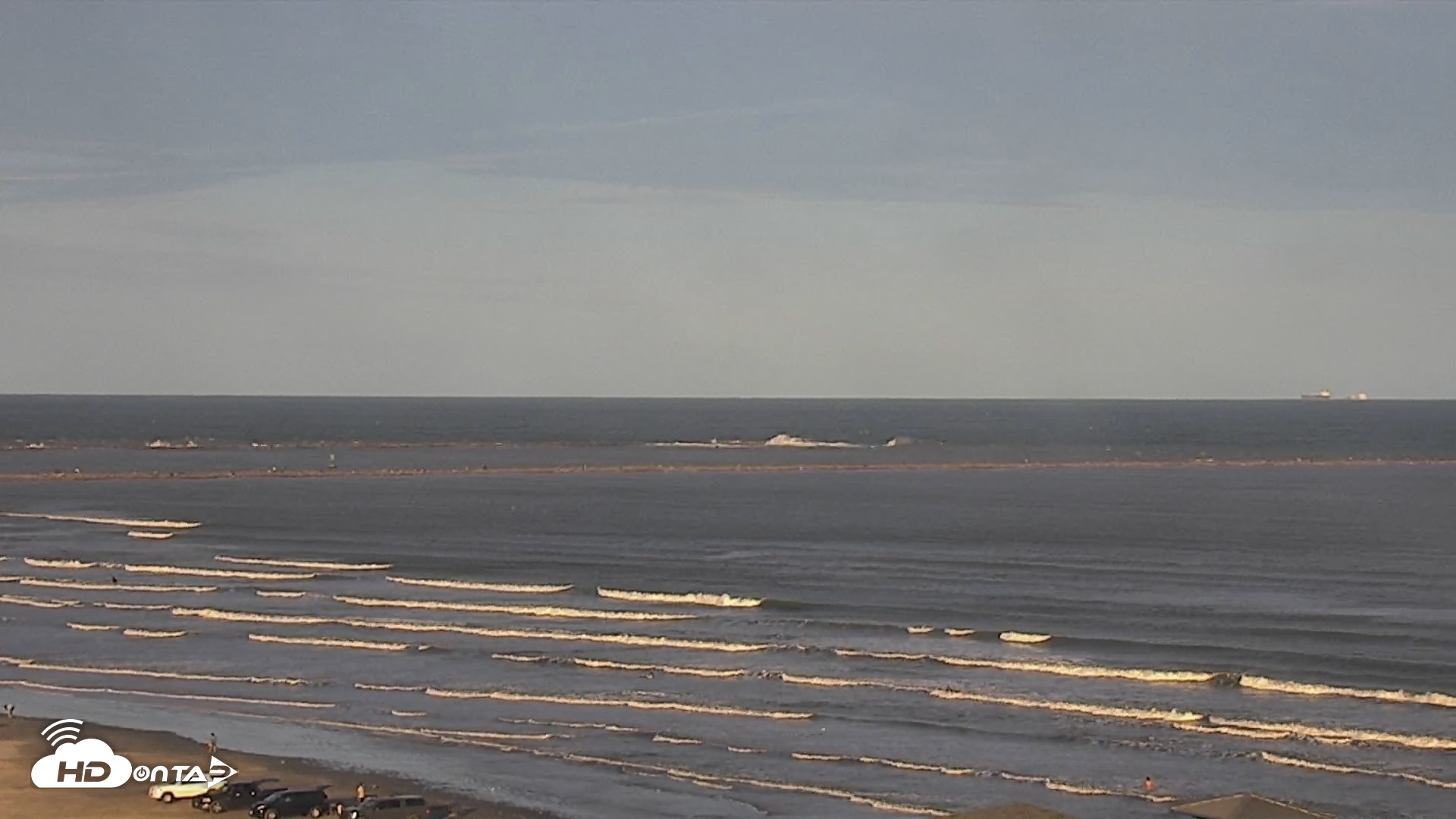 Snapshot of The Dunes - Port Aransas Live Beach Cam taken Oct 17, 2026, 6:17pm CDT