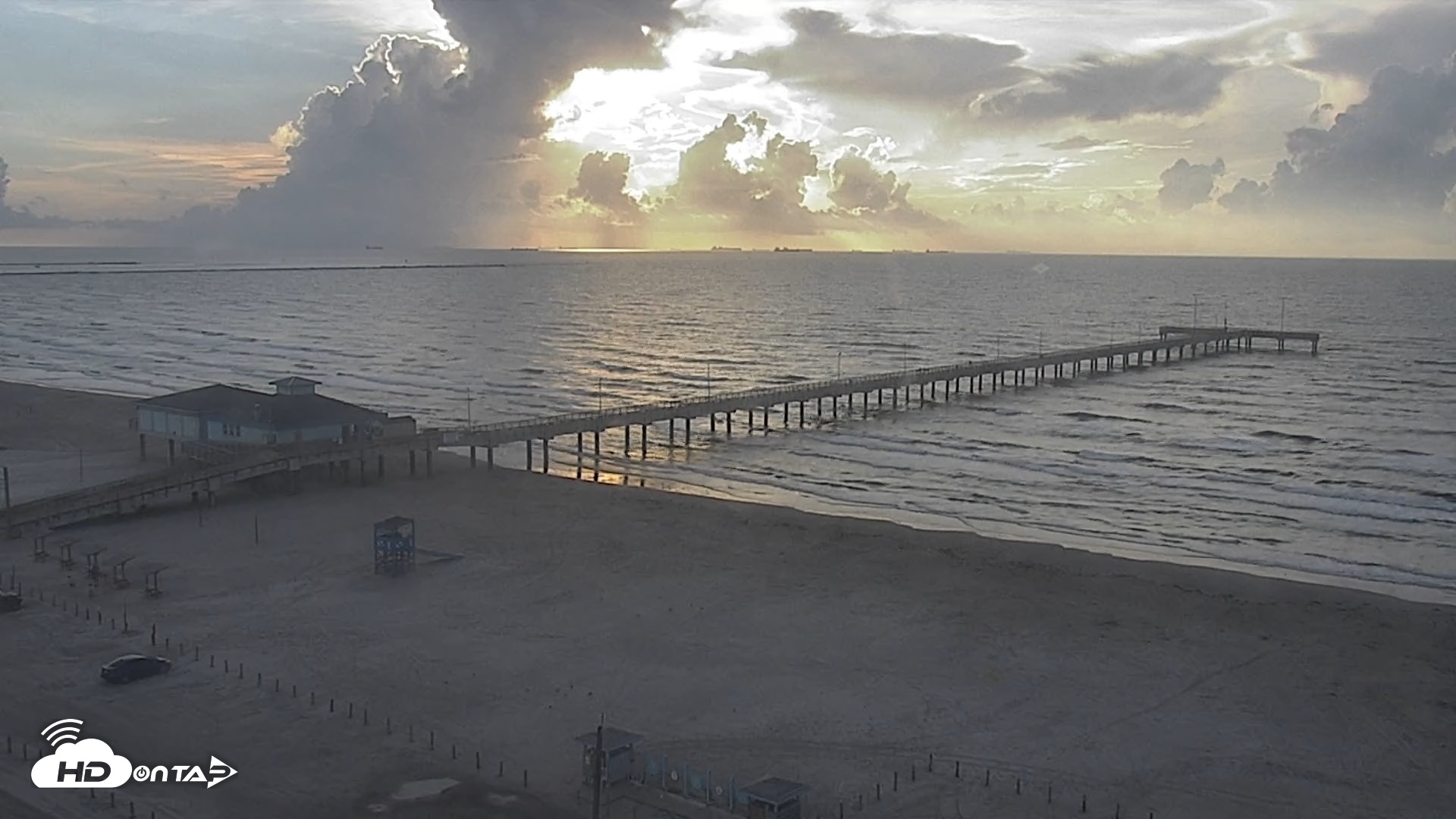 Snapshot of The Dunes - Port Aransas Live Beach Cam taken Sep 8, 2026, 7:50am CDT