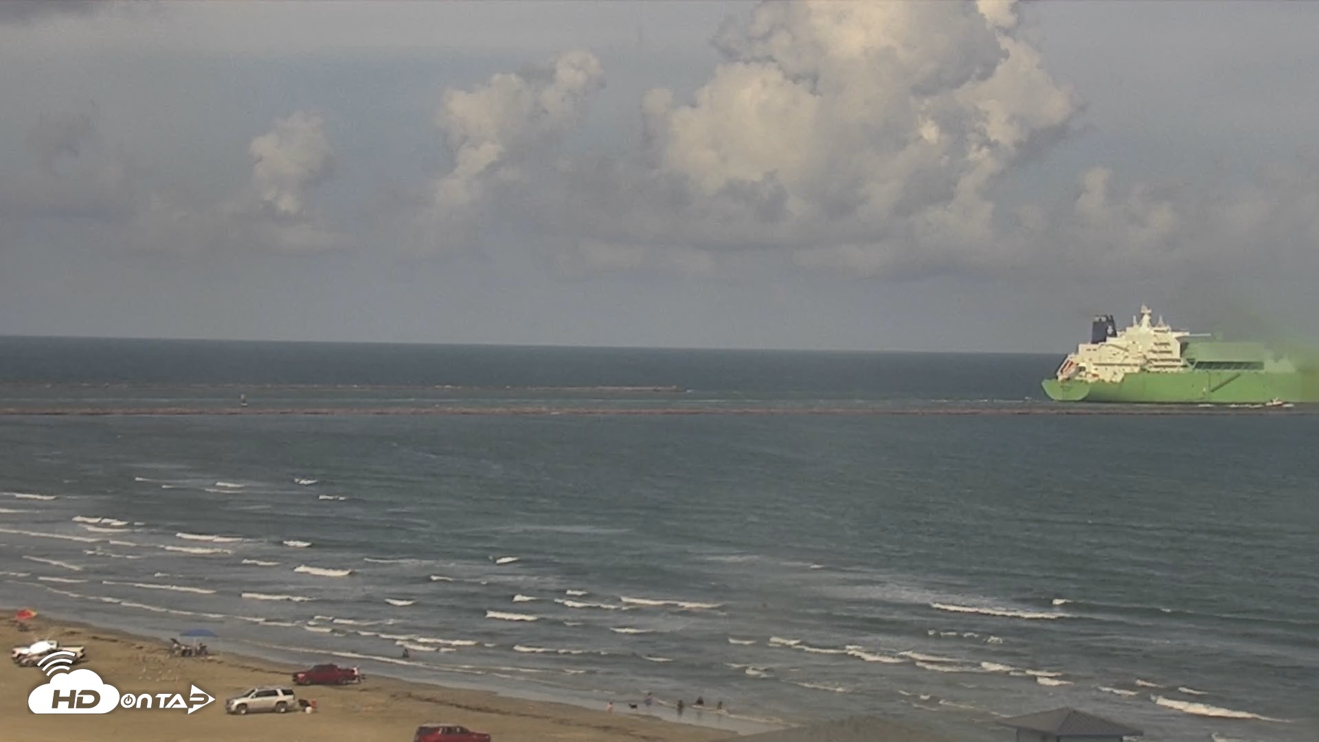 Snapshot of The Dunes - Port Aransas Live Beach Cam taken Sep 17, 2026, 5:04pm CDT