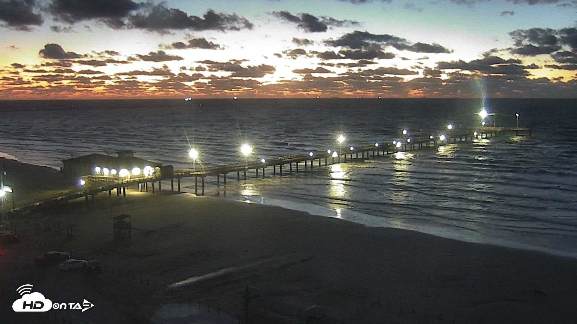 Snapshot of The Dunes - Port Aransas Live Beach Cam taken Oct 11, 2026, 6:57am CDT
