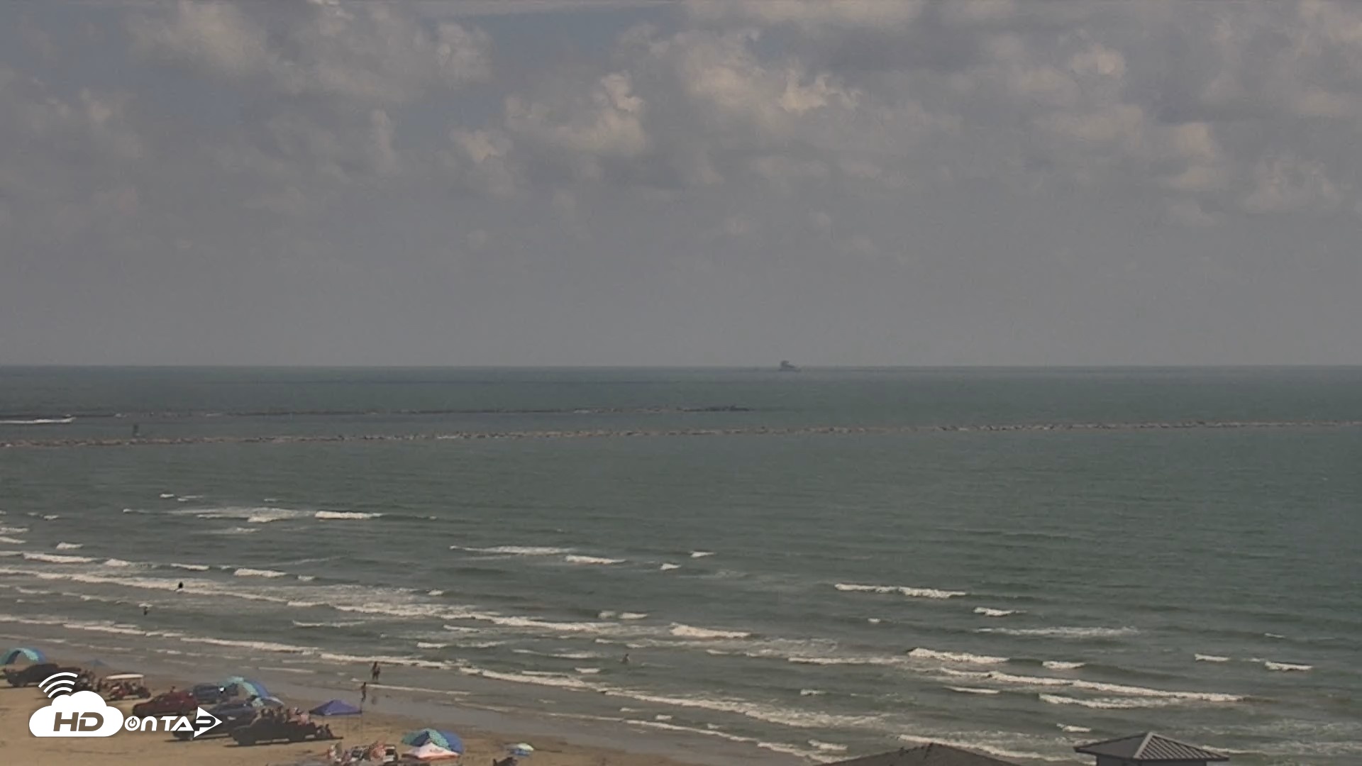 Snapshot of The Dunes - Port Aransas Live Beach Cam taken Sep 25, 2026, 12:18pm CDT
