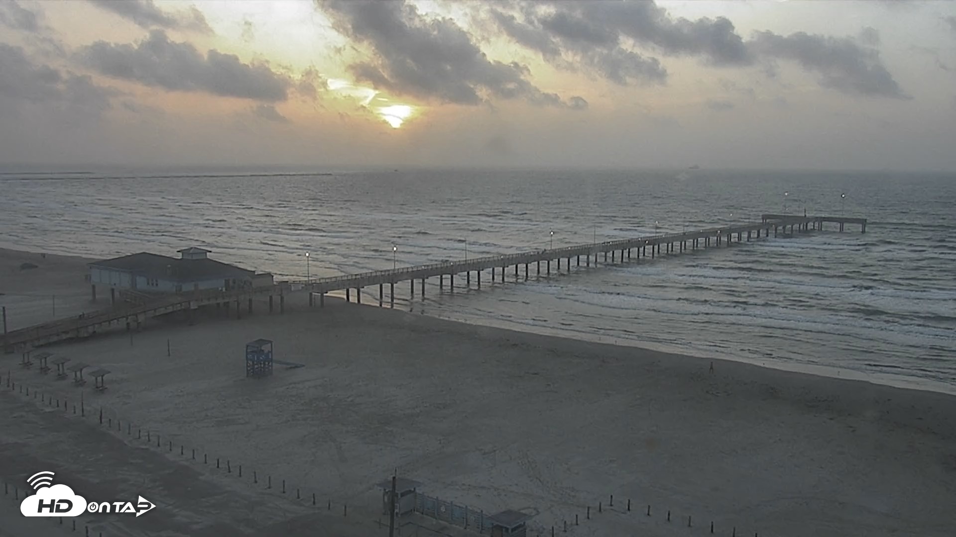 Snapshot of The Dunes - Port Aransas Live Beach Cam taken Sep 15, 2026, 7:28am CDT