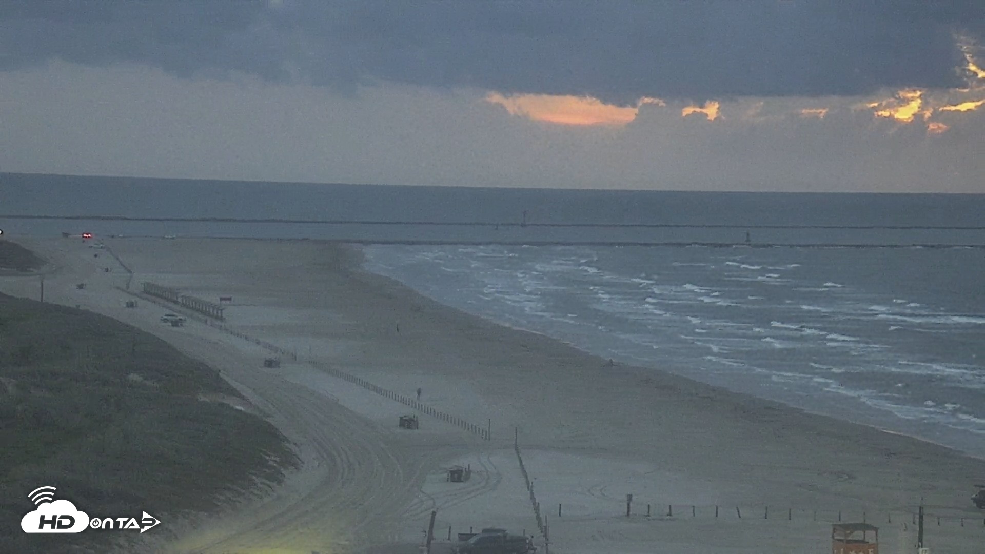 Snapshot of The Dunes - Port Aransas Live Beach Cam taken Sep 10, 2026, 6:59am CDT