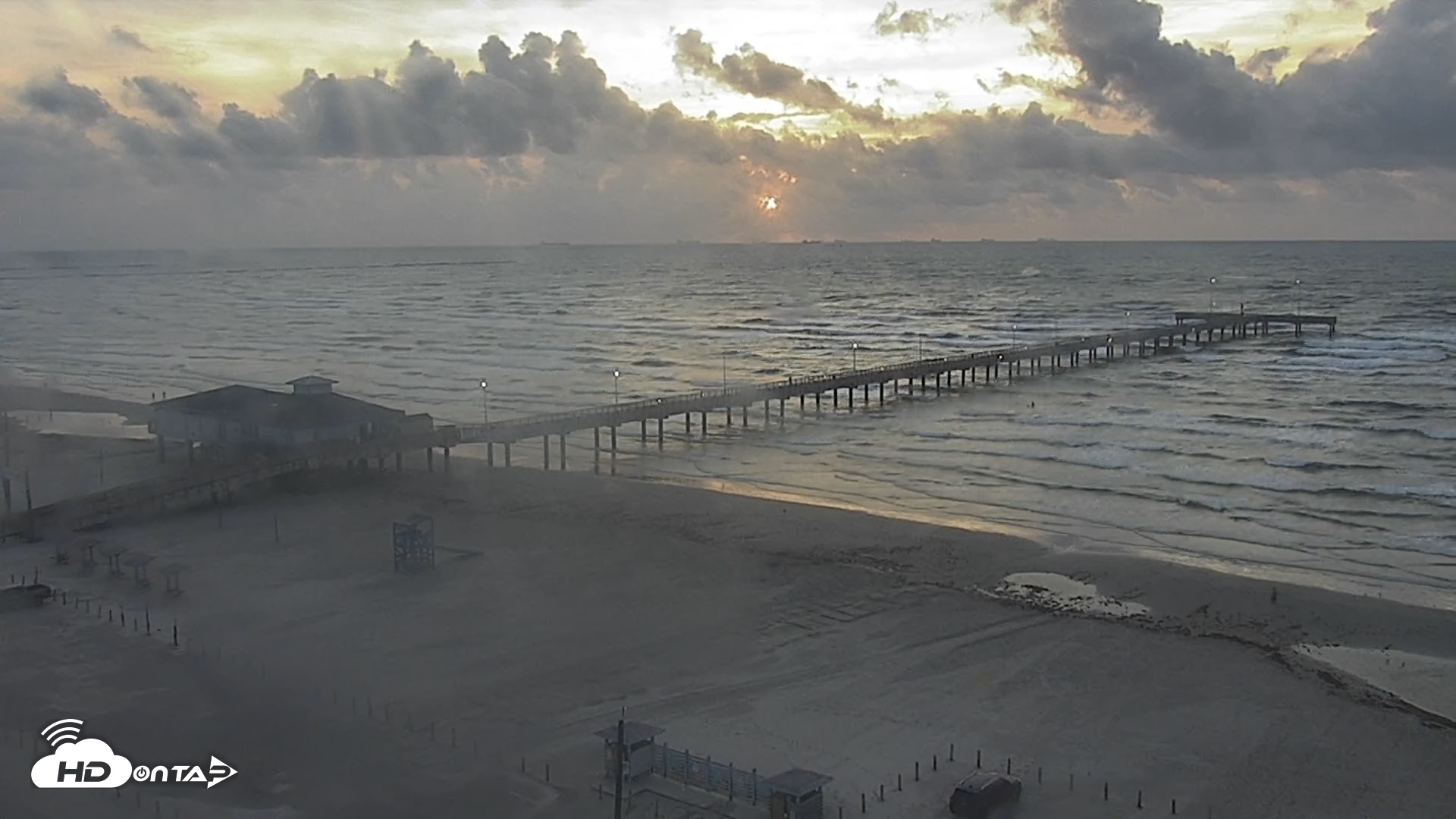 Snapshot of The Dunes - Port Aransas Live Beach Cam taken Oct 1, 2026, 7:31am CDT