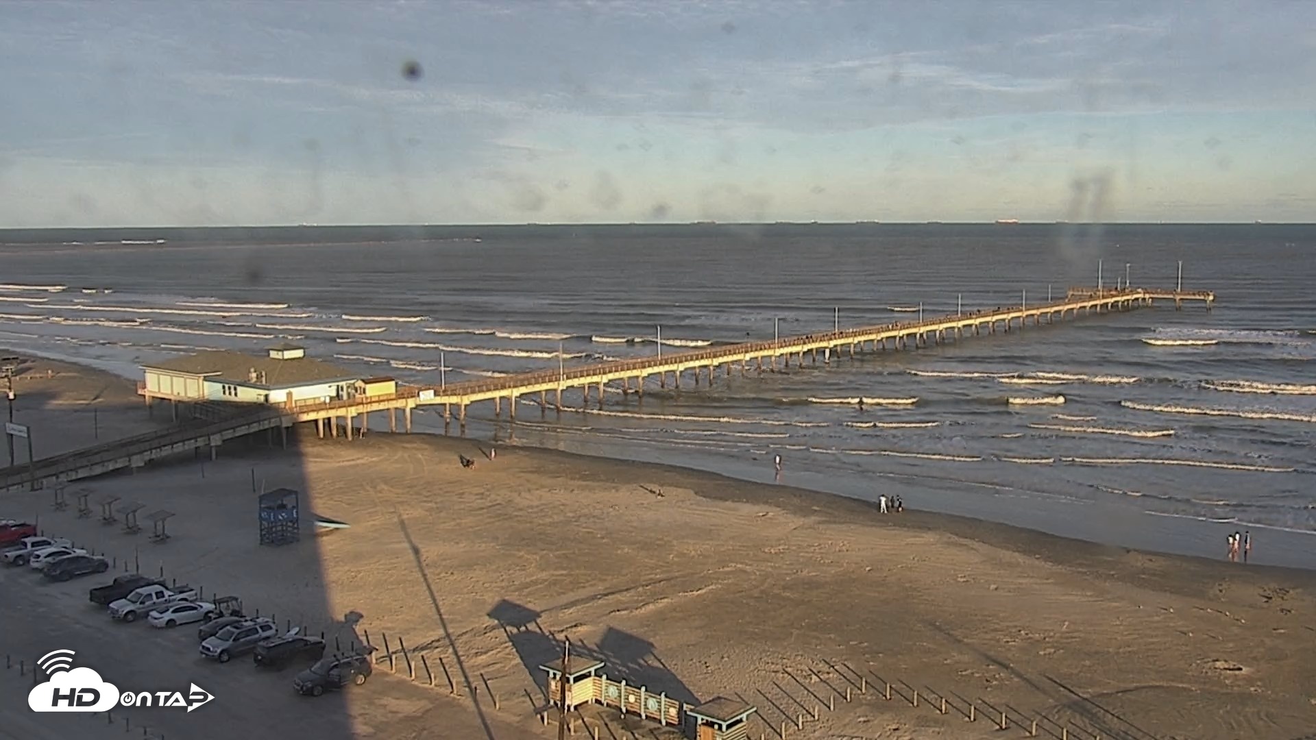 Snapshot of The Dunes - Port Aransas Live Beach Cam taken Oct 17, 2026, 6:17pm CDT