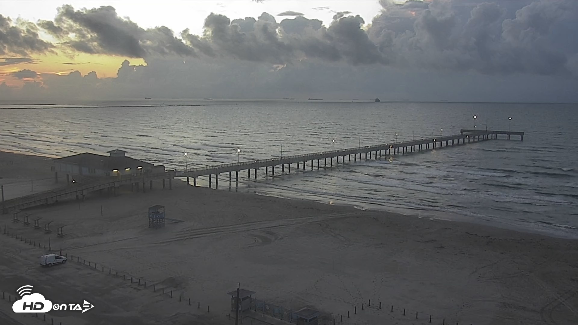 Snapshot of The Dunes - Port Aransas Live Beach Cam taken Sep 9, 2026, 7:08am CDT