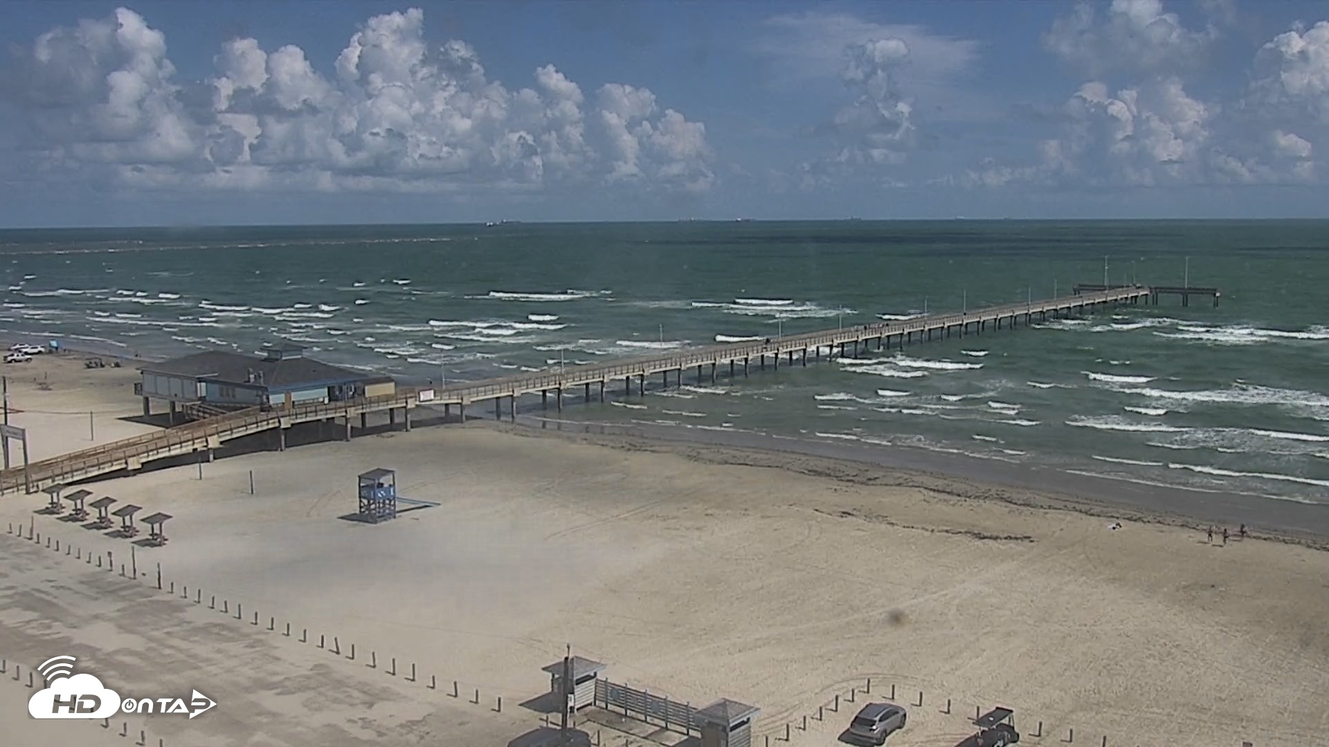 Snapshot of The Dunes - Port Aransas Live Beach Cam taken Sep 29, 2026, 2:29pm CDT