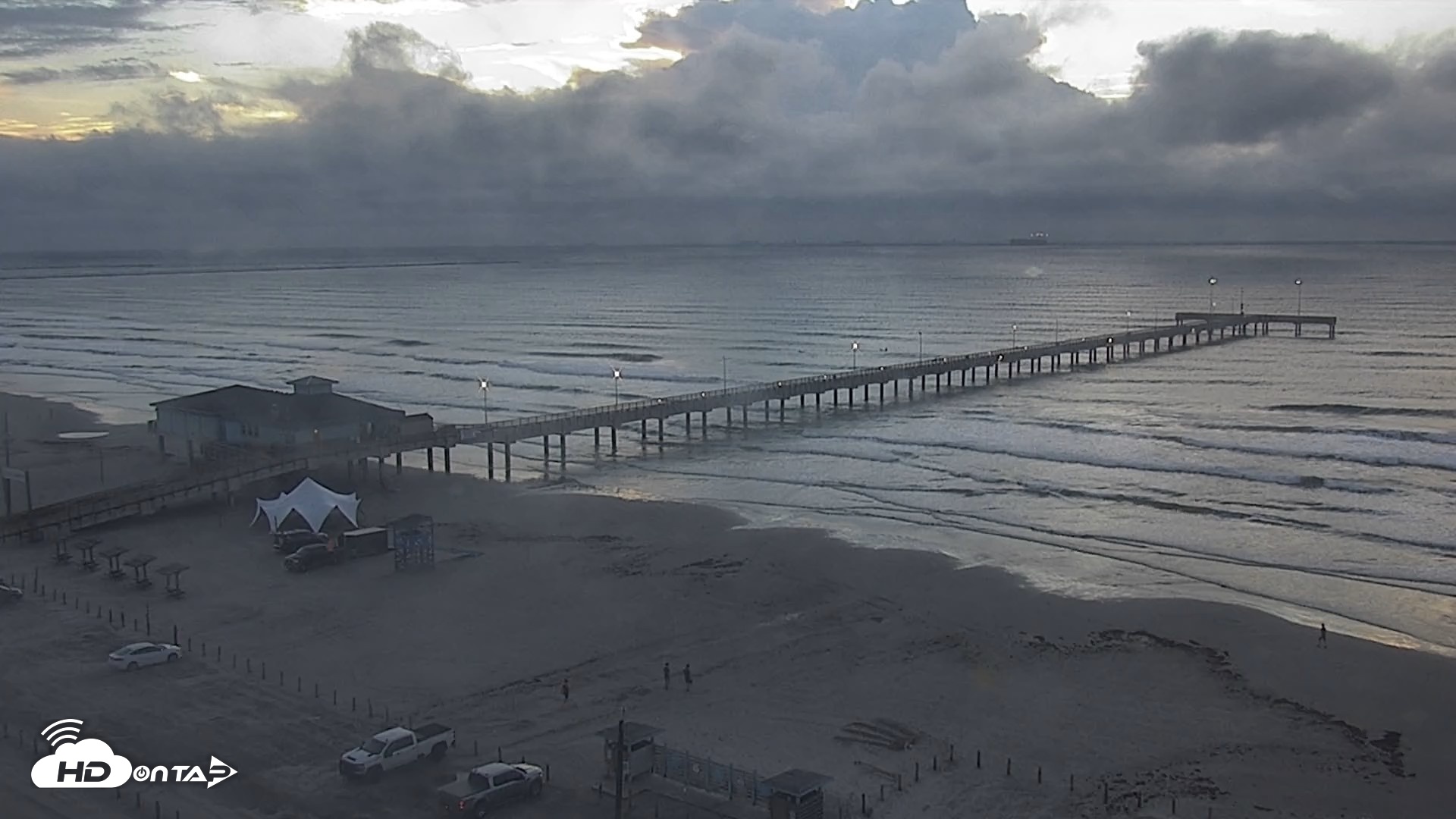 Snapshot of The Dunes - Port Aransas Live Beach Cam taken Oct 3, 2026, 7:24am CDT