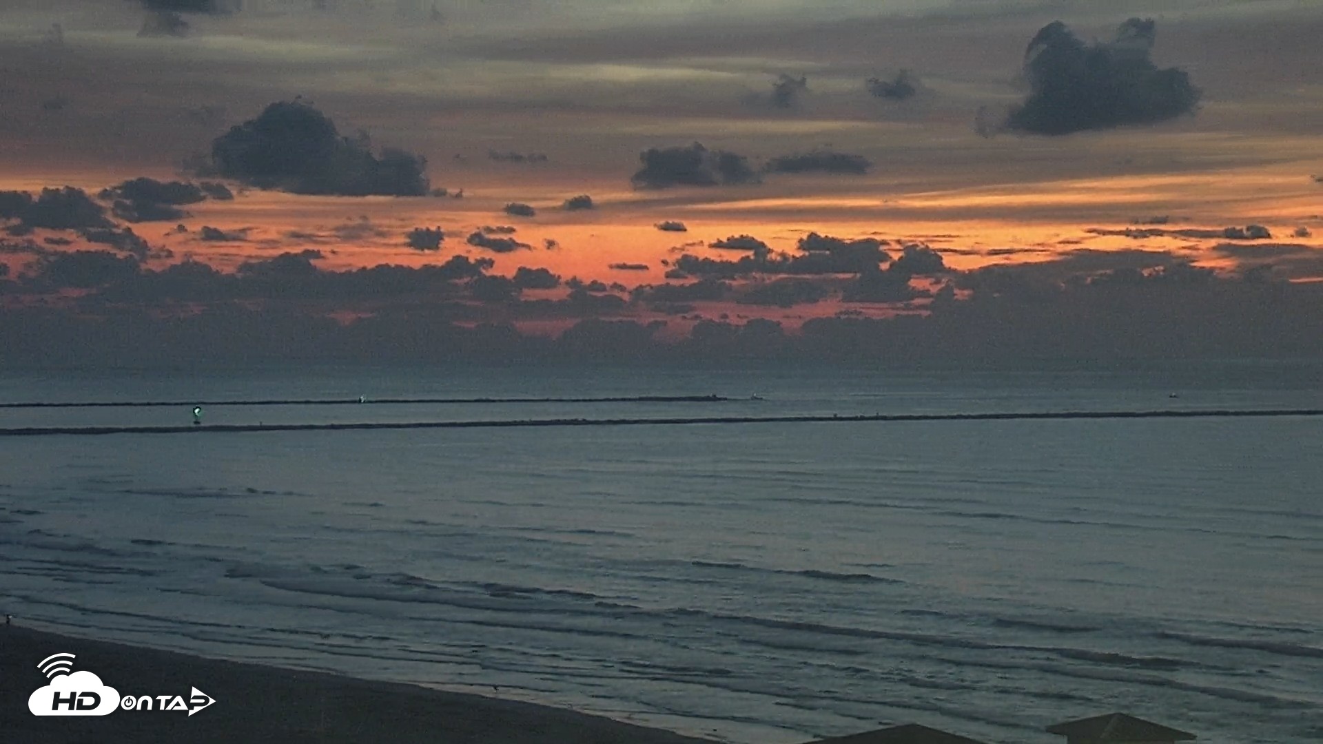 Snapshot of The Dunes - Port Aransas Live Beach Cam taken Sep 27, 2026, 6:53am CDT