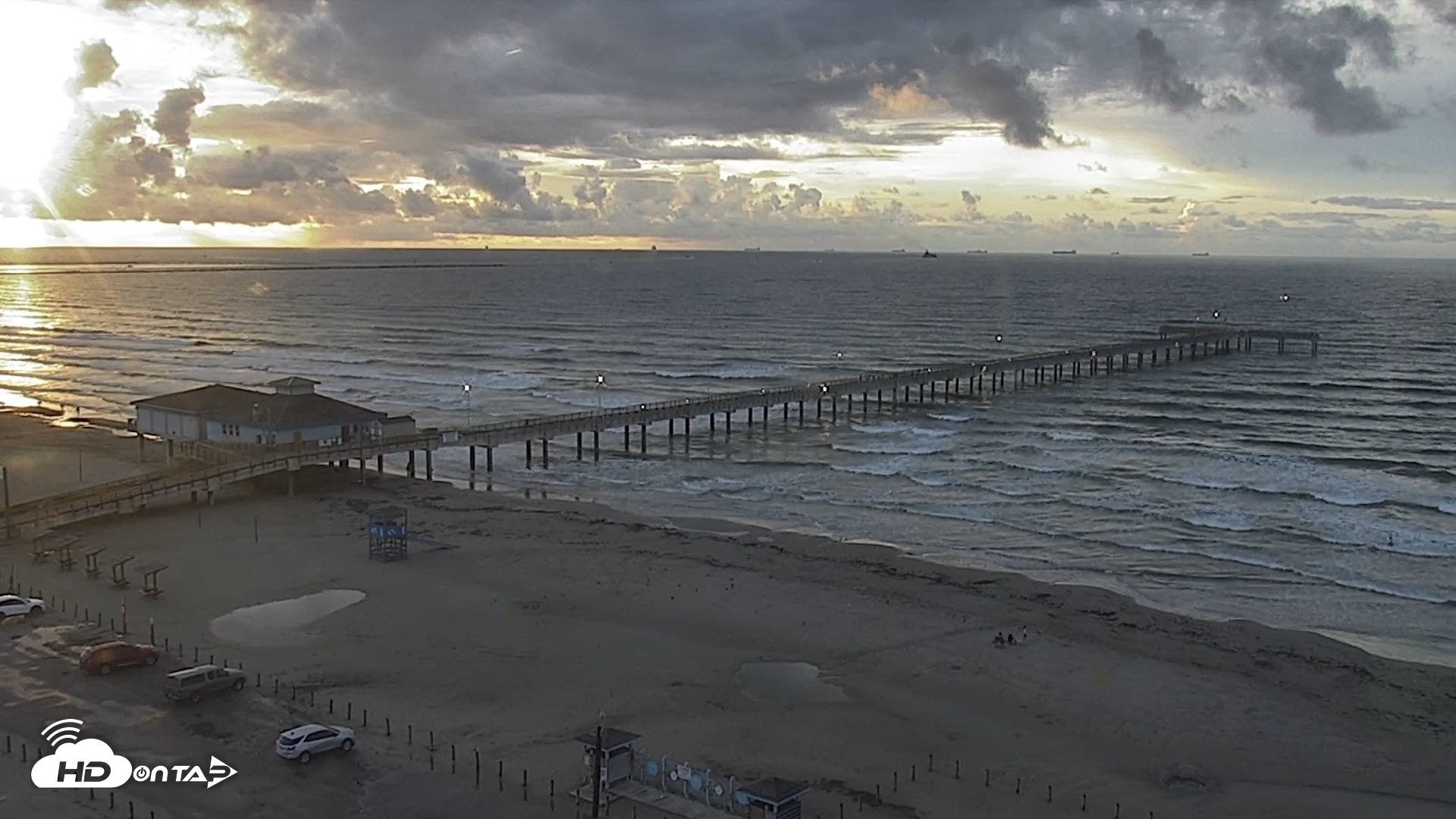 Snapshot of The Dunes - Port Aransas Live Beach Cam taken Jun 5, 2026, 6:50am CDT