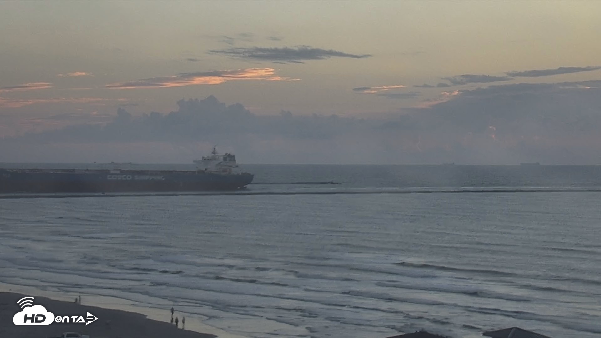 Snapshot of The Dunes - Port Aransas Live Beach Cam taken Oct 16, 2026, 7:37am CDT