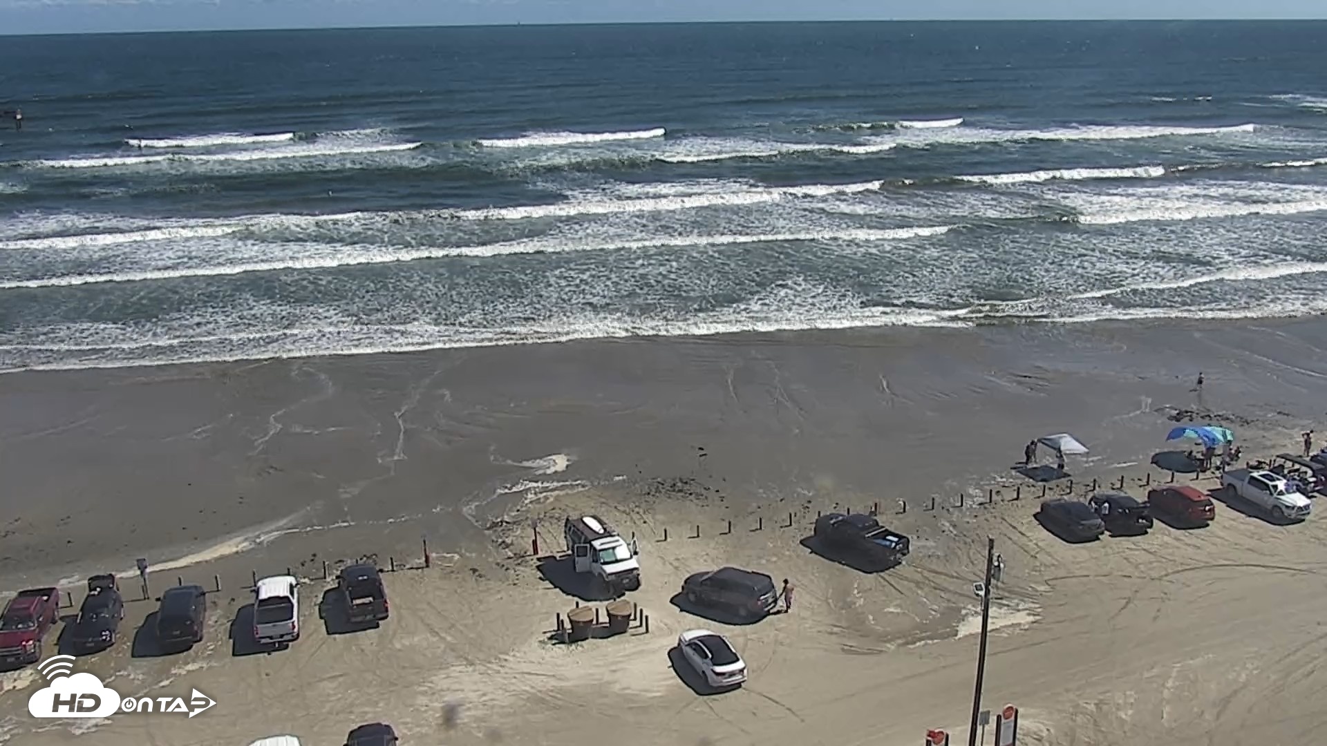 Snapshot of The Dunes - Port Aransas Live Beach Cam taken Oct 9, 2026, 2:44pm CDT