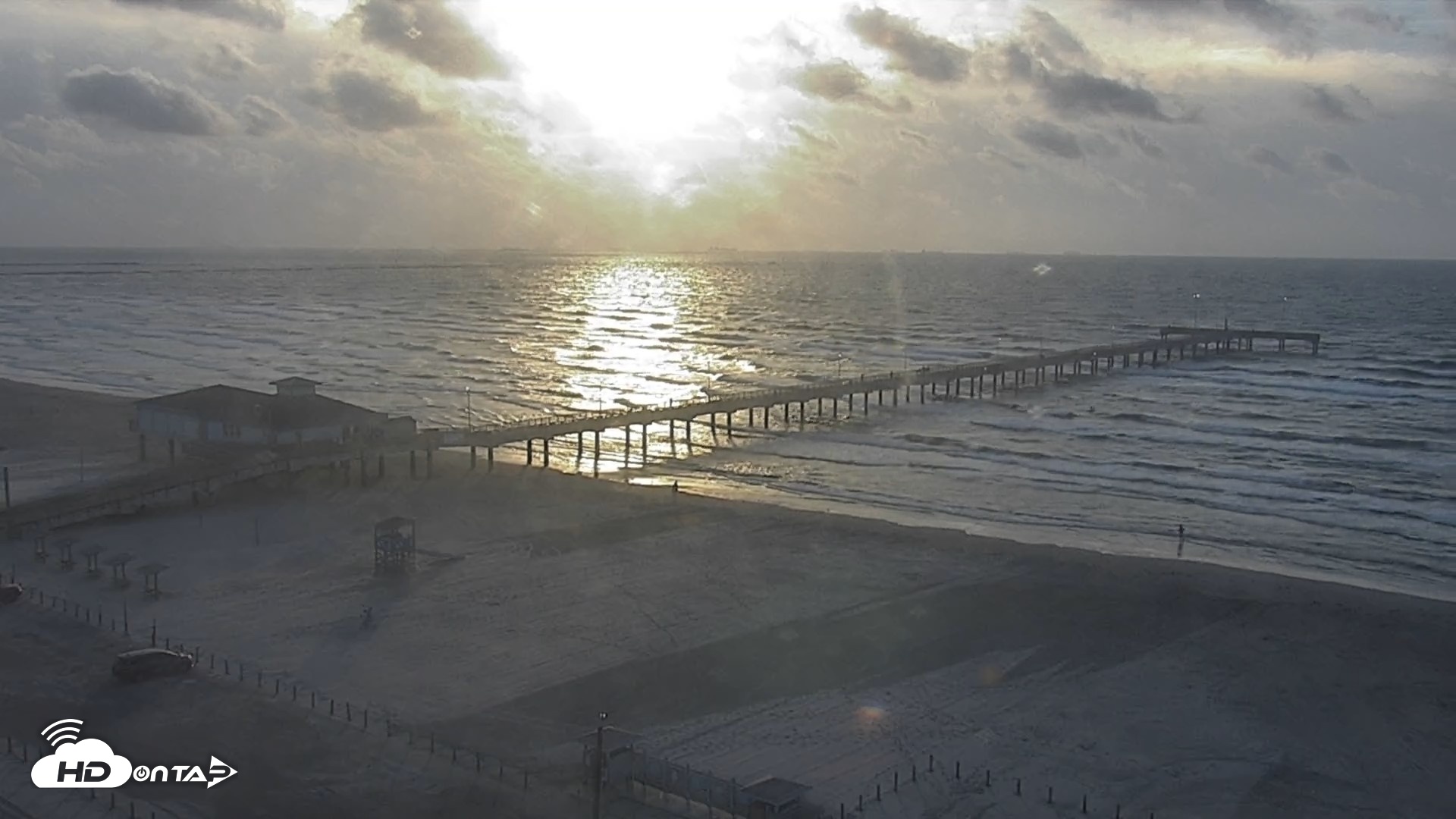 Snapshot of The Dunes - Port Aransas Live Beach Cam taken Sep 11, 2026, 7:57am CDT
