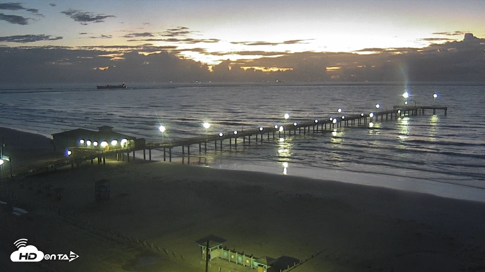 Snapshot of The Dunes - Port Aransas Live Beach Cam taken Oct 28, 2026, 7:12am CDT