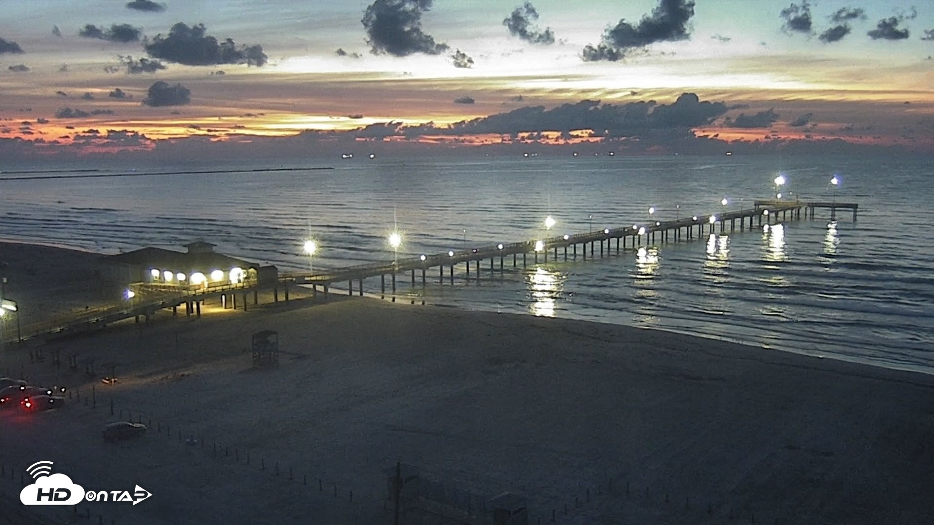 Snapshot of The Dunes - Port Aransas Live Beach Cam taken Sep 27, 2026, 6:55am CDT