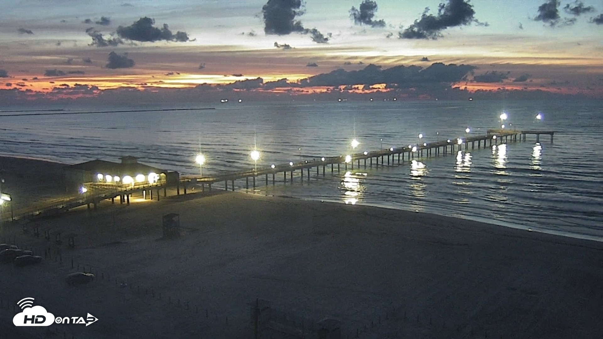 Snapshot of The Dunes - Port Aransas Live Beach Cam taken Sep 27, 2026, 6:53am CDT
