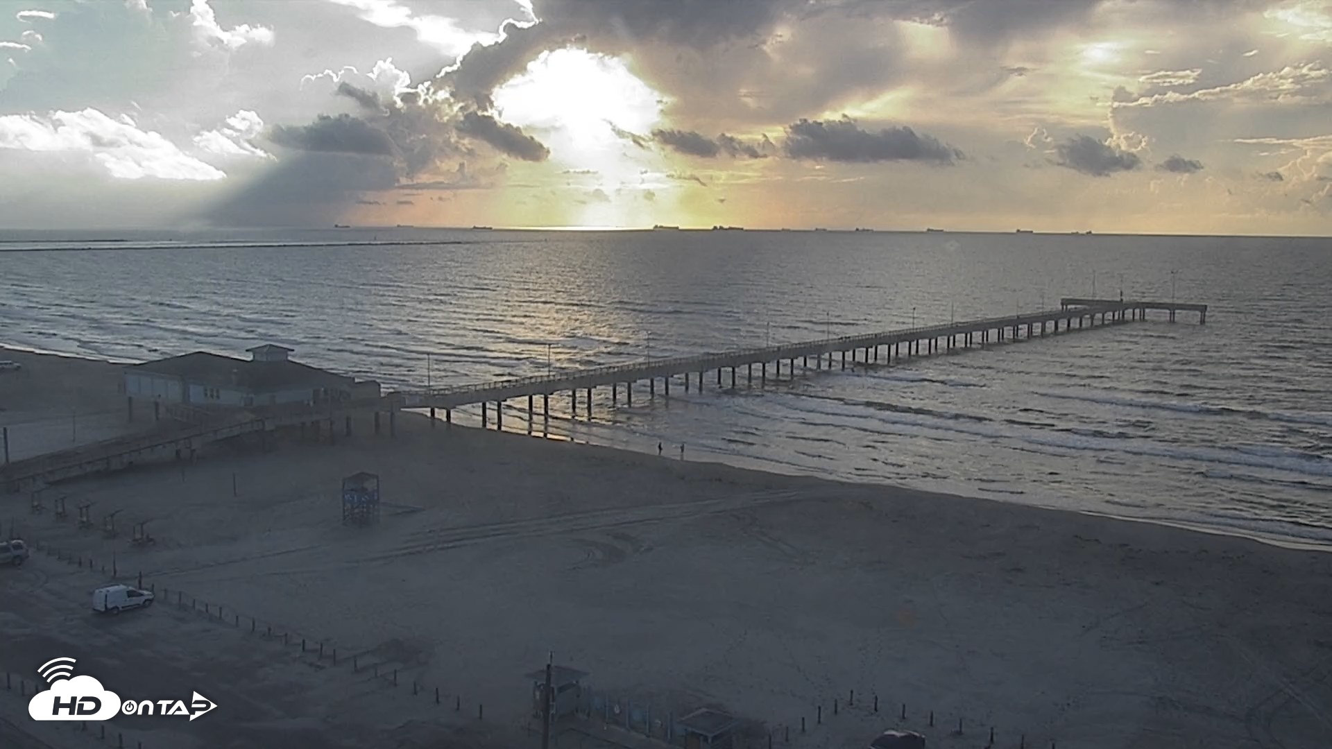Snapshot of The Dunes - Port Aransas Live Beach Cam taken Sep 9, 2026, 8:00am CDT