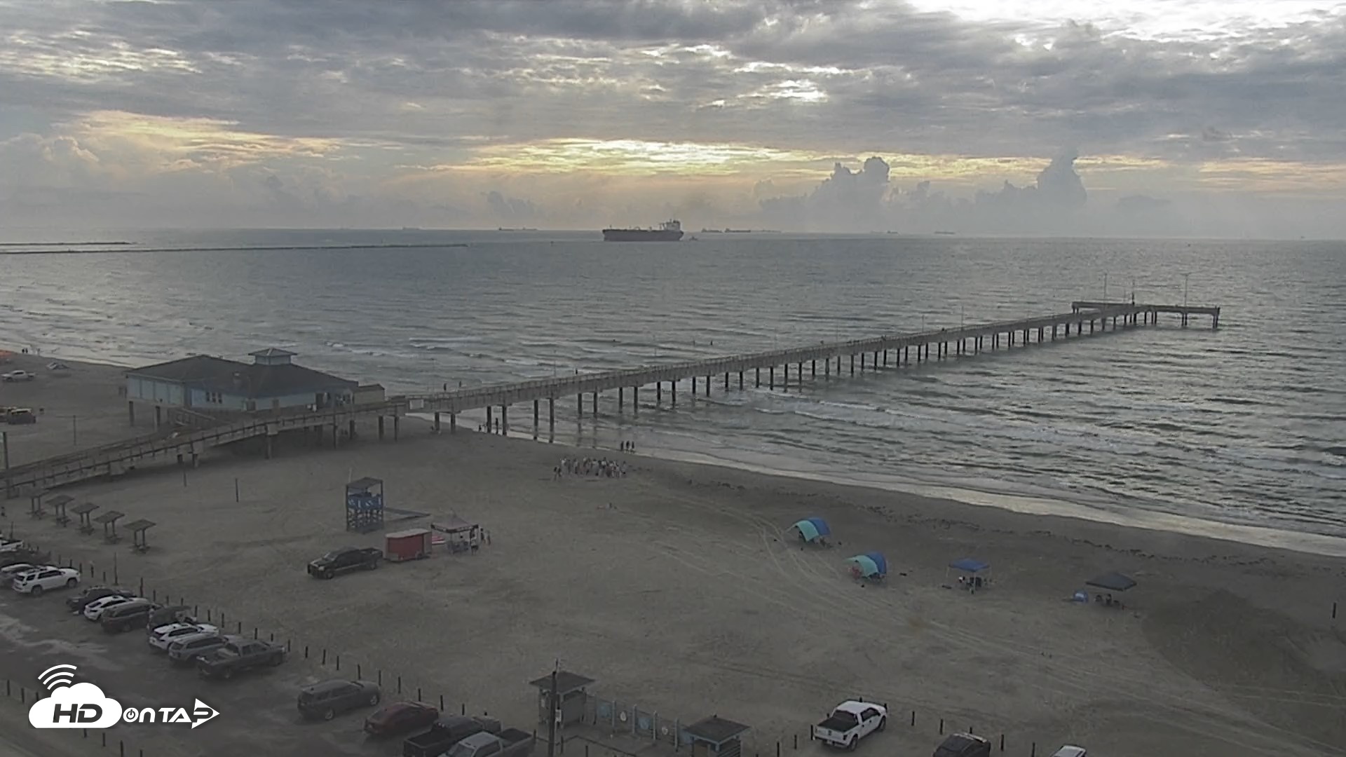 Snapshot of The Dunes - Port Aransas Live Beach Cam taken Sep 5, 2026, 9:05am CDT
