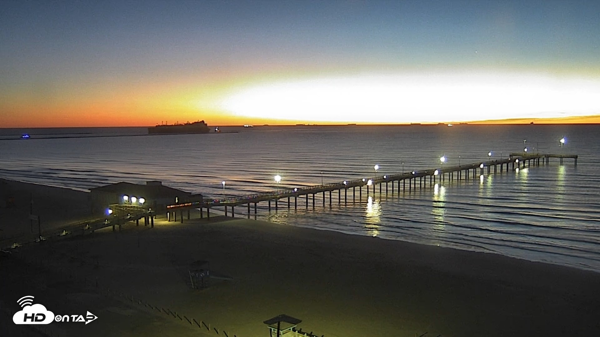 Snapshot of The Dunes - Port Aransas Live Beach Cam taken Nov 11, 2025, 6:18am CST