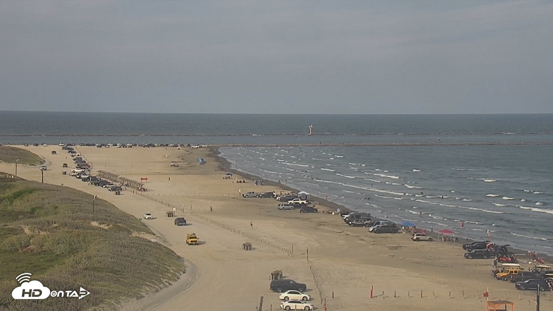 Snapshot of The Dunes - Port Aransas Live Beach Cam taken Sep 26, 2026, 5:47pm CDT