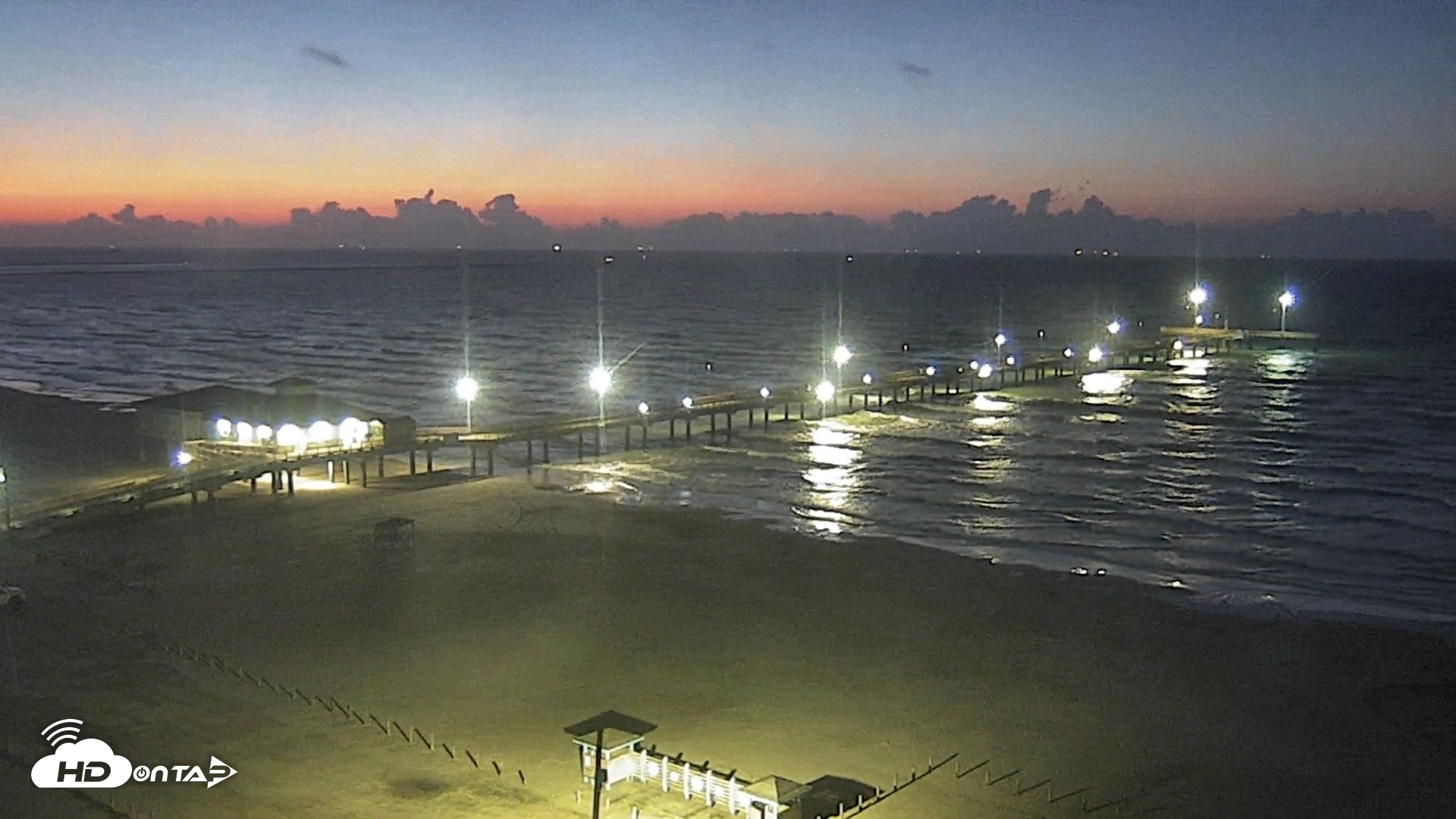 Snapshot of The Dunes - Port Aransas Live Beach Cam taken Aug 12, 2026, 6:22am CDT