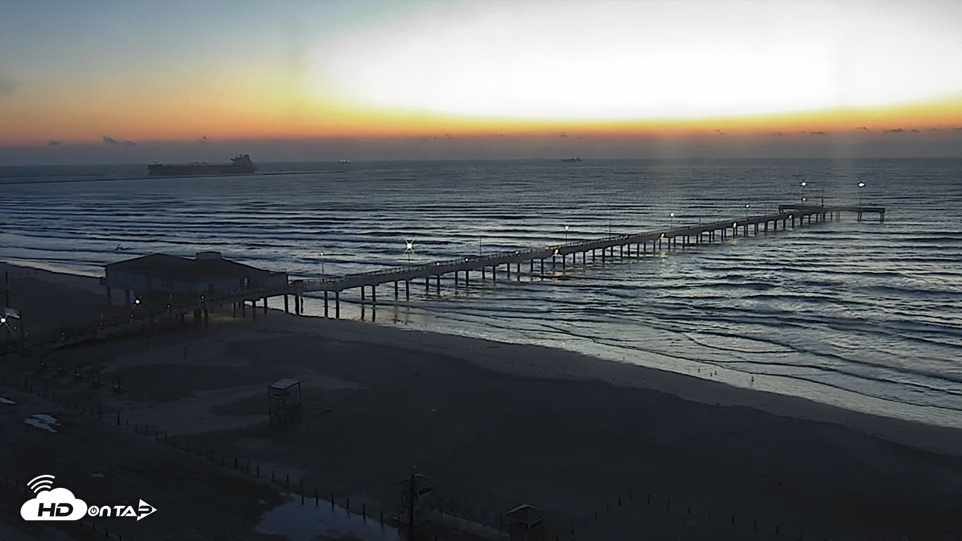 Snapshot of The Dunes - Port Aransas Live Beach Cam taken Nov 2, 2025, 6:24am CST