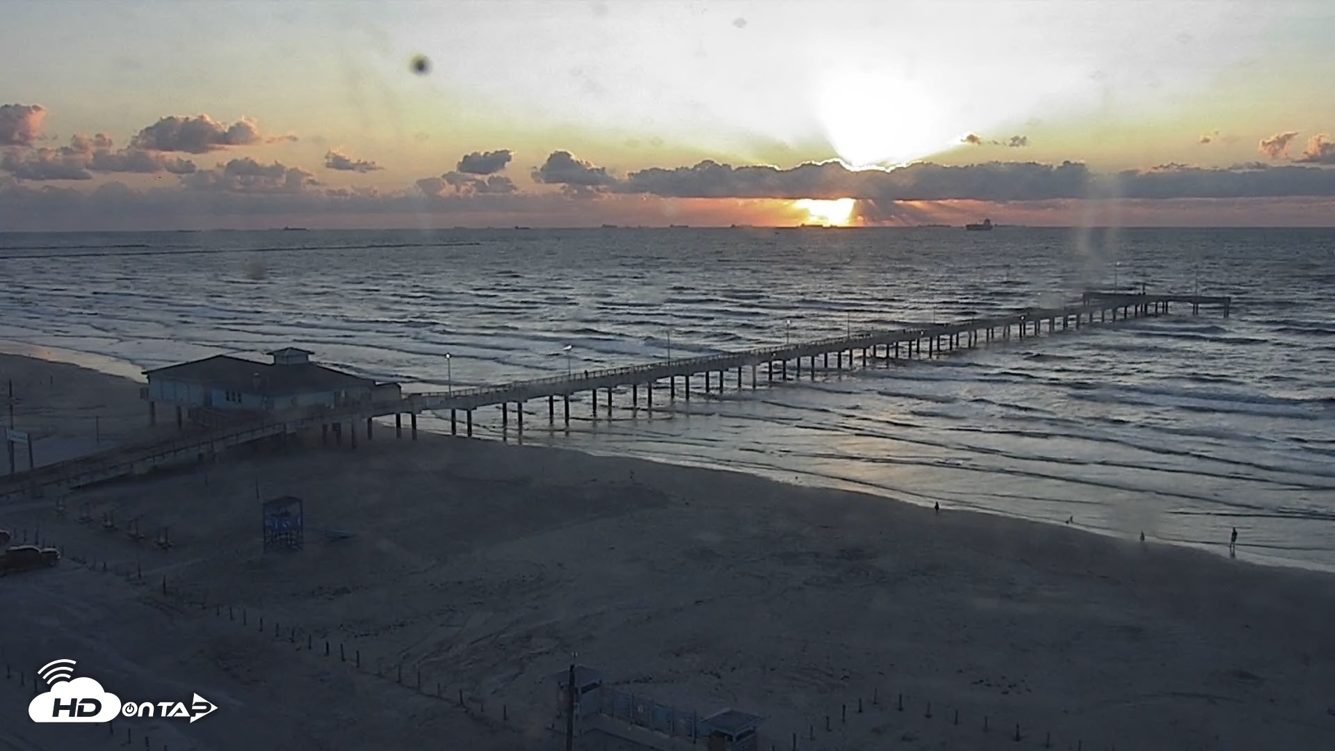 Snapshot of The Dunes - Port Aransas Live Beach Cam taken Oct 15, 2026, 7:40am CDT
