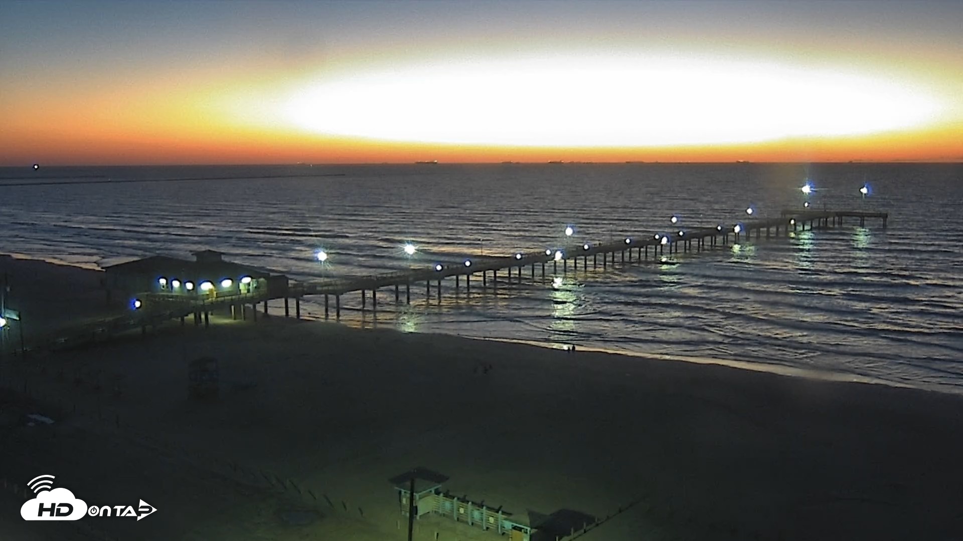 Snapshot of The Dunes - Port Aransas Live Beach Cam taken Oct 23, 2026, 7:09am CDT