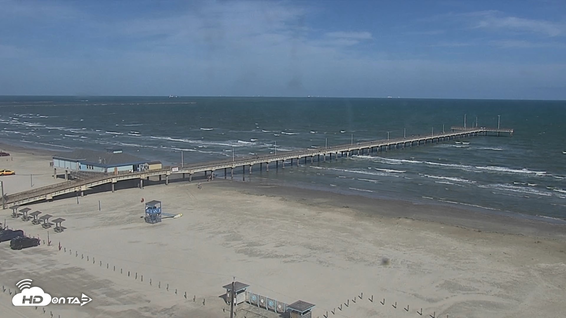 Snapshot of The Dunes - Port Aransas Live Beach Cam taken Sep 3, 2026, 4:42pm CDT