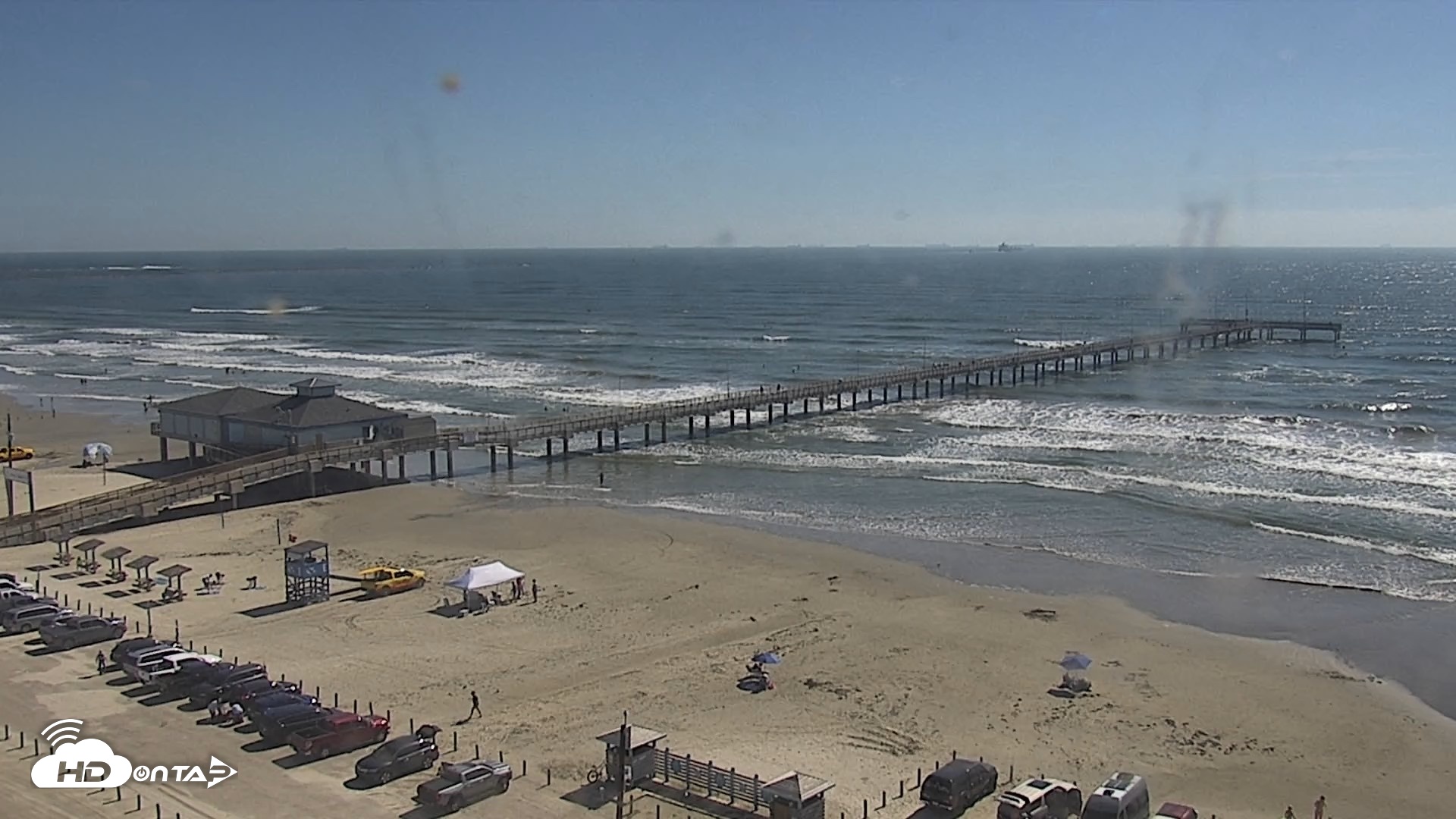 Snapshot of The Dunes - Port Aransas Live Beach Cam taken Oct 9, 2026, 11:26am CDT