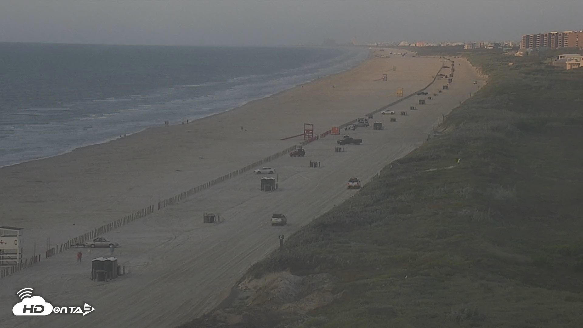 Snapshot of The Dunes - Port Aransas Live Beach Cam taken Aug 27, 2026, 7:48am CDT