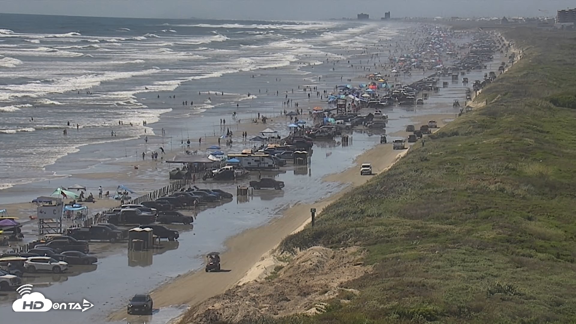 Snapshot of The Dunes - Port Aransas Live Beach Cam taken Oct 10, 2026, 11:59am CDT