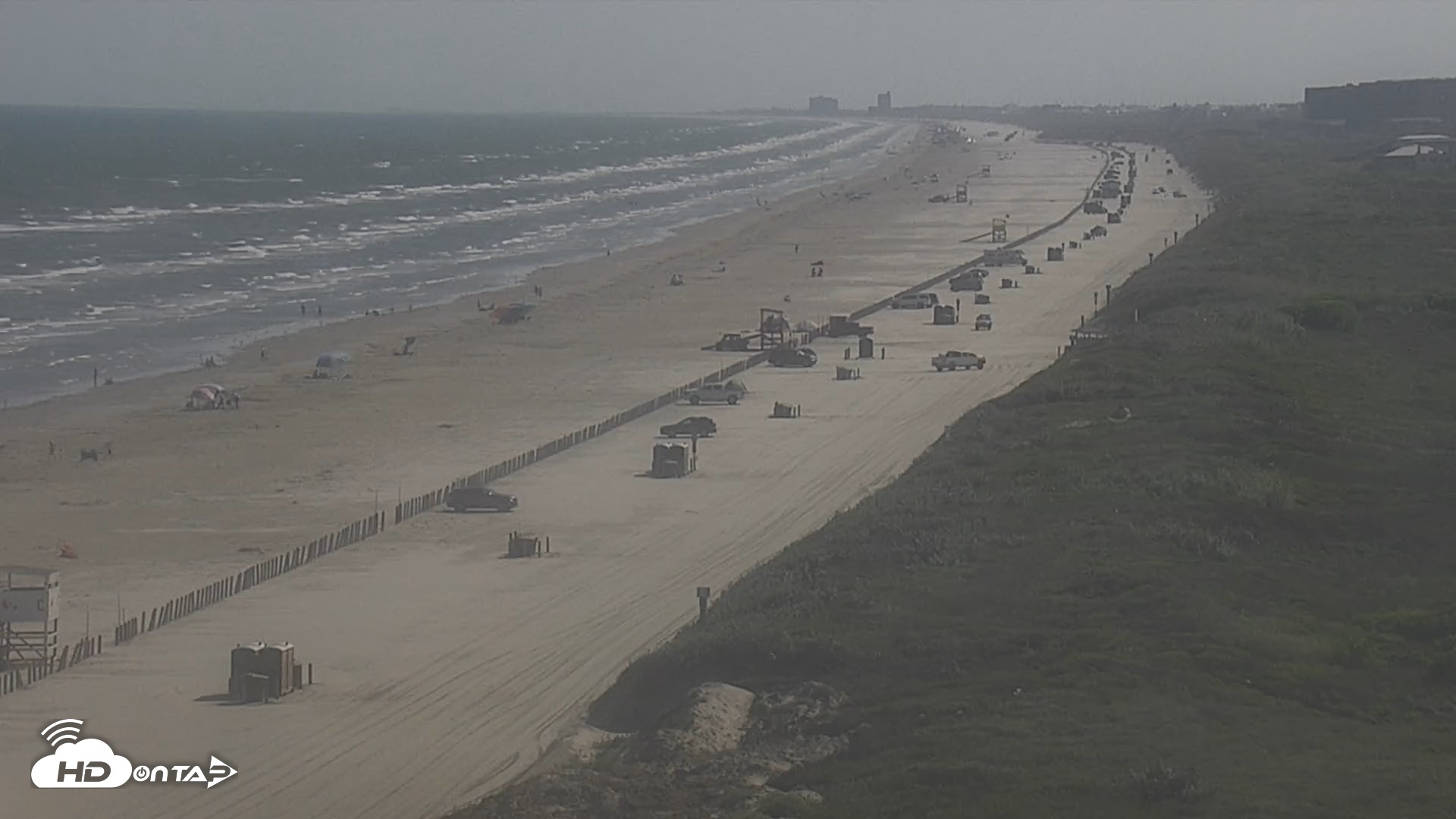 Snapshot of The Dunes - Port Aransas Live Beach Cam taken Sep 3, 2026, 4:41pm CDT
