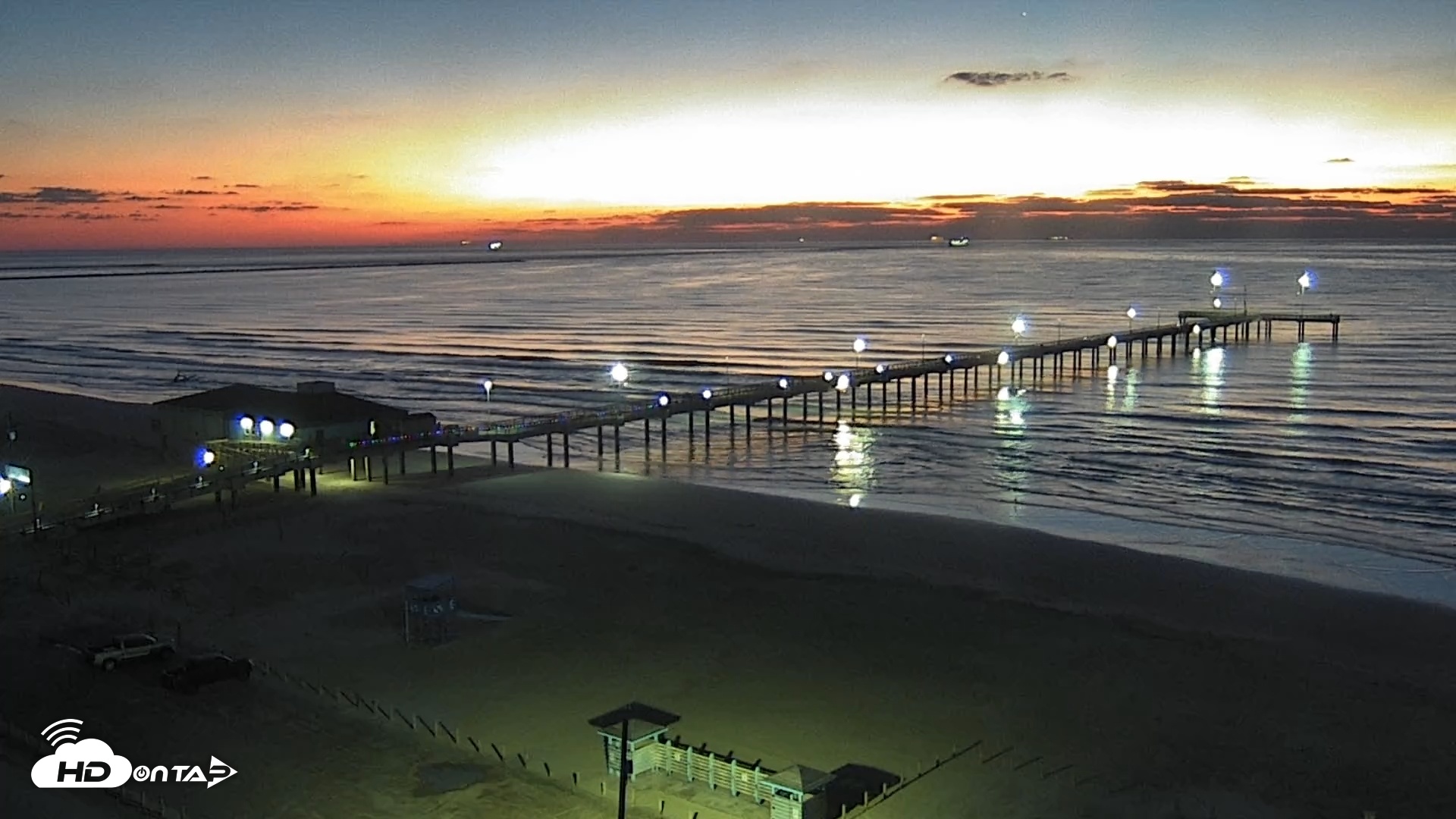Snapshot of The Dunes - Port Aransas Live Beach Cam taken Nov 3, 2025, 6:12am CST
