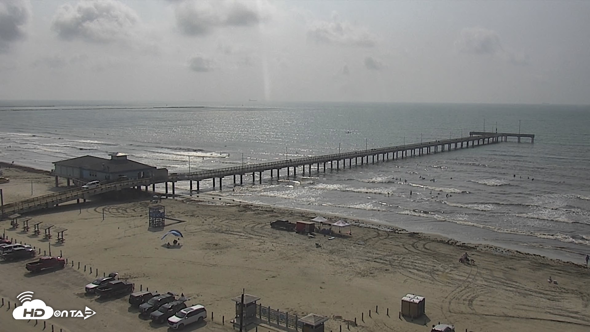 Snapshot of The Dunes - Port Aransas Live Beach Cam taken Jun 2, 2026, 10:02am CDT