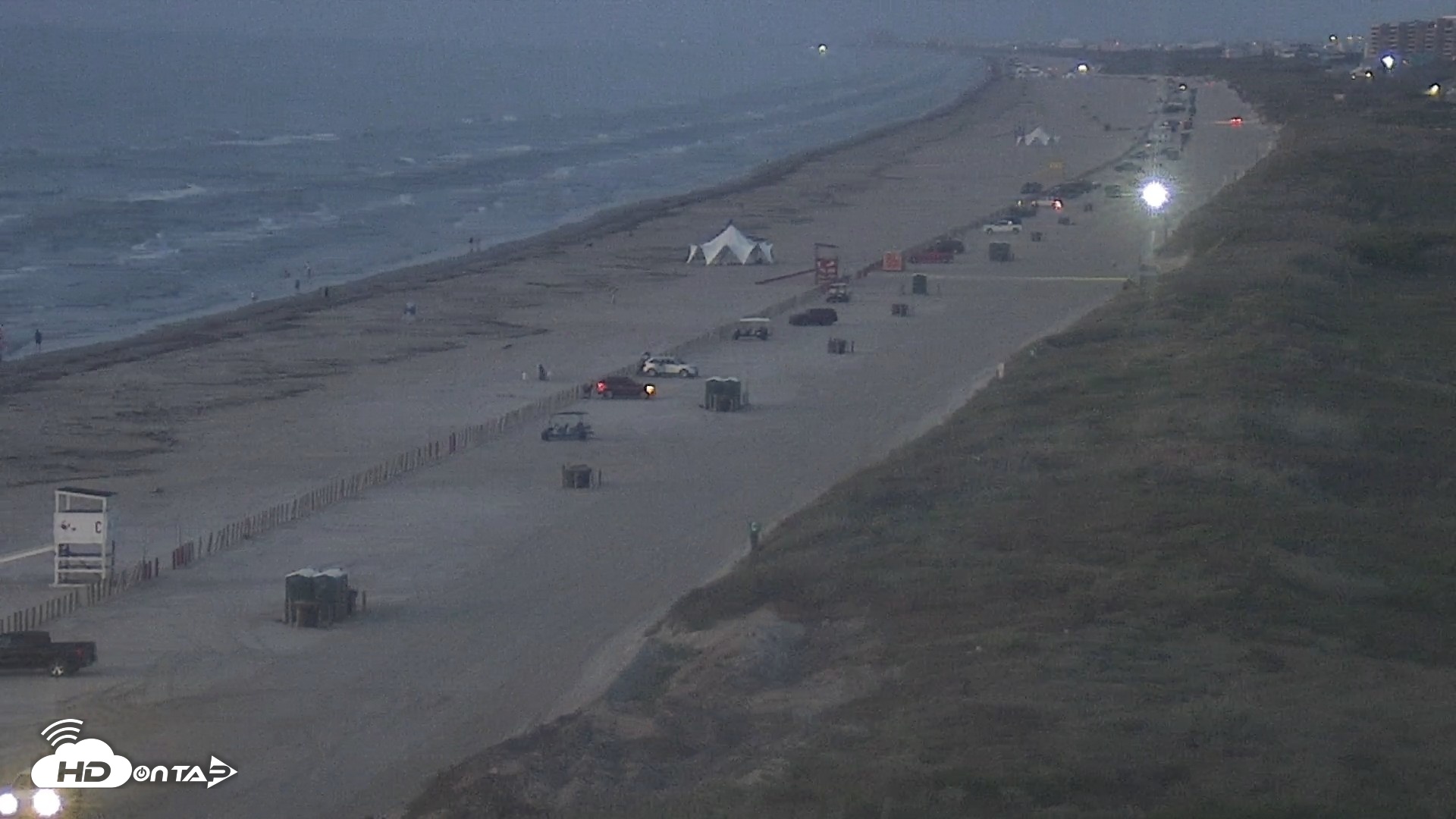 Snapshot of The Dunes - Port Aransas Live Beach Cam taken Sep 27, 2026, 7:03am CDT