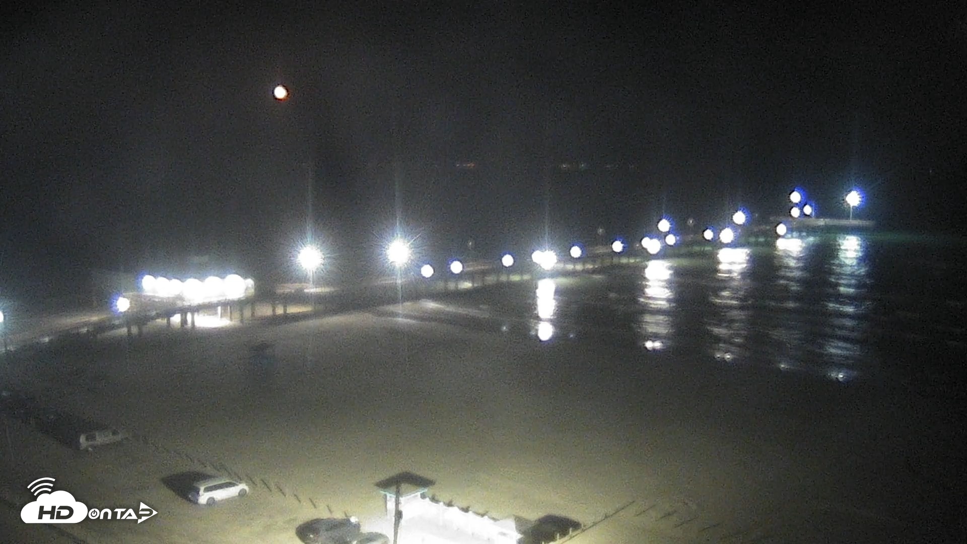 Snapshot of The Dunes - Port Aransas Live Beach Cam taken Aug 3, 2026, 11:37pm CDT