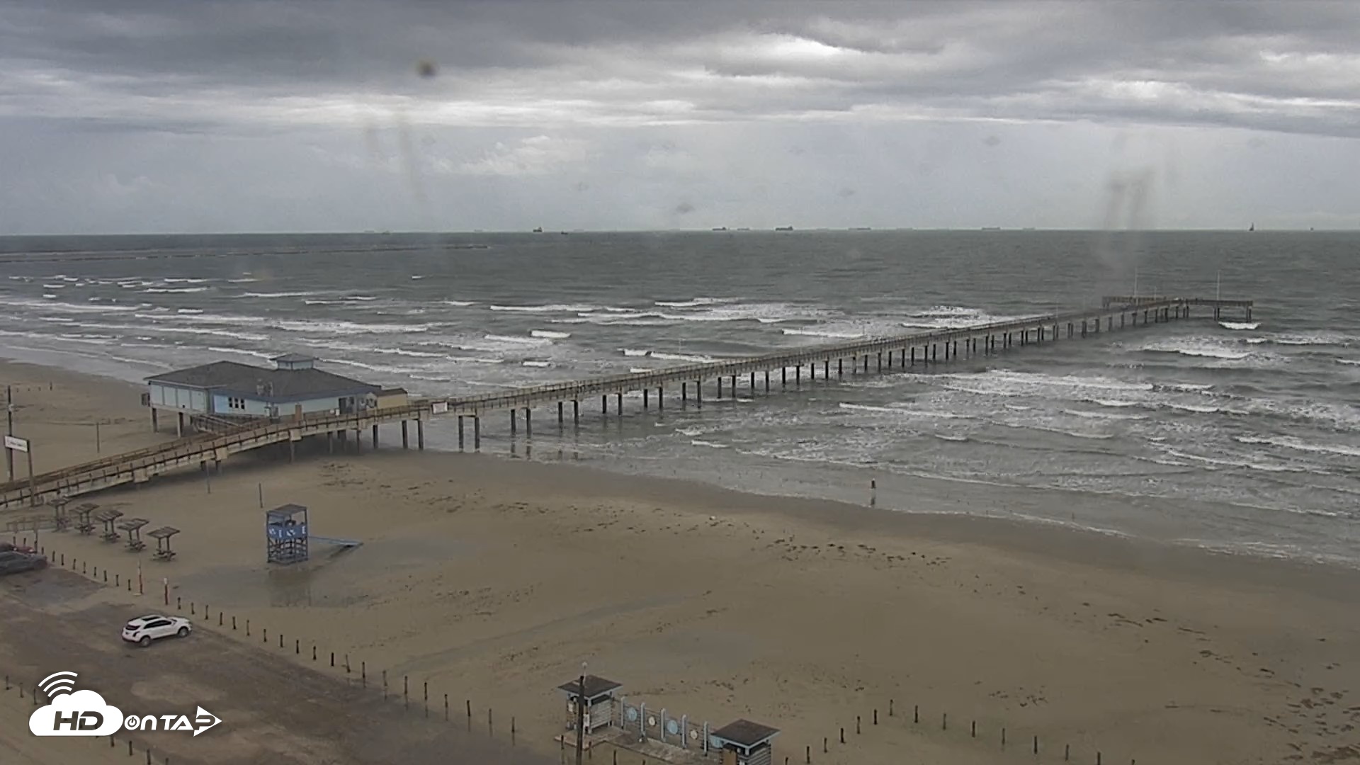 Snapshot of The Dunes - Port Aransas Live Beach Cam taken Oct 27, 2026, 11:40am CDT