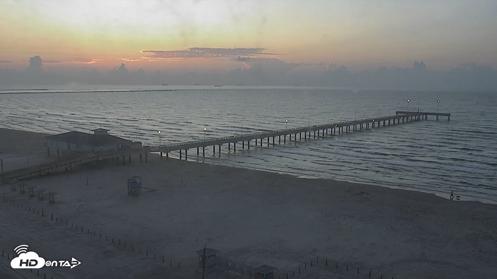 Snapshot of The Dunes - Port Aransas Live Beach Cam taken Aug 26, 2026, 7:03am CDT