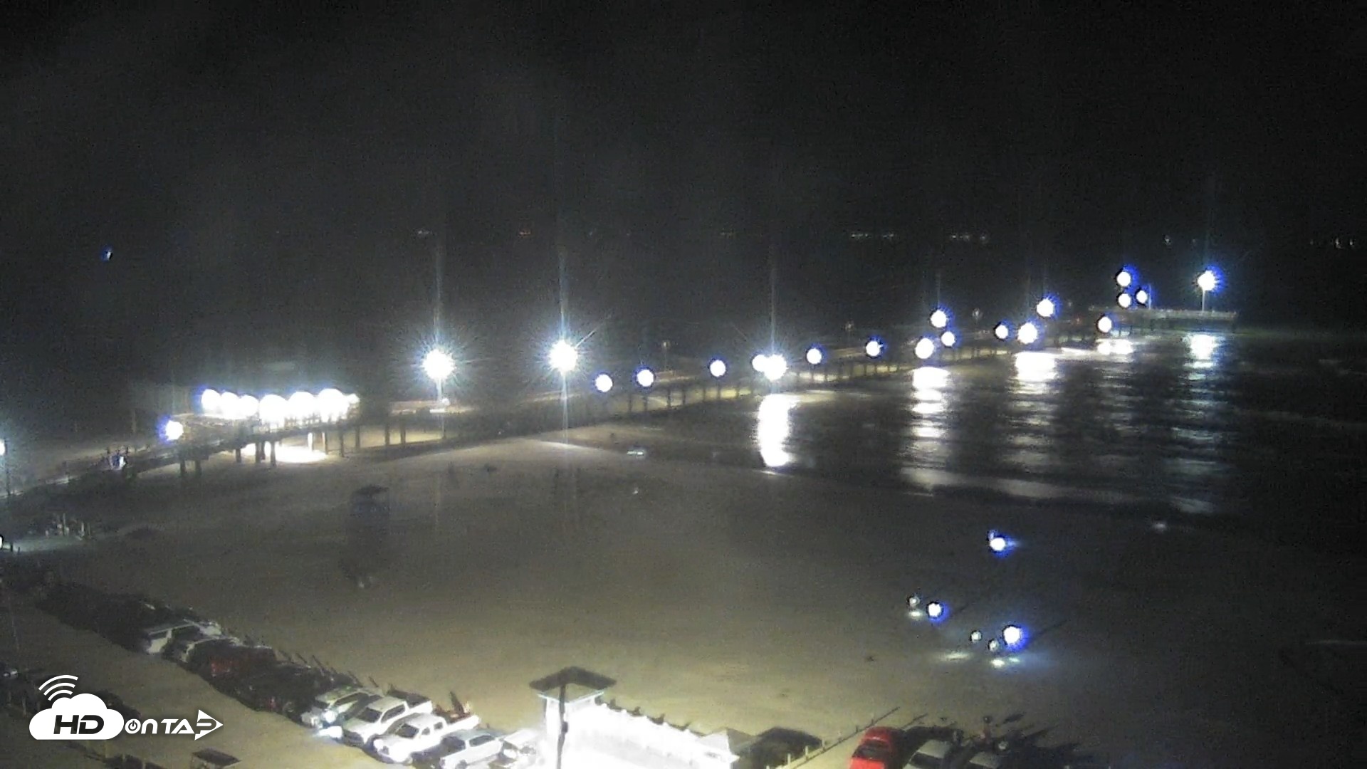 Snapshot of The Dunes - Port Aransas Live Beach Cam taken Aug 1, 2026, 10:08pm CDT
